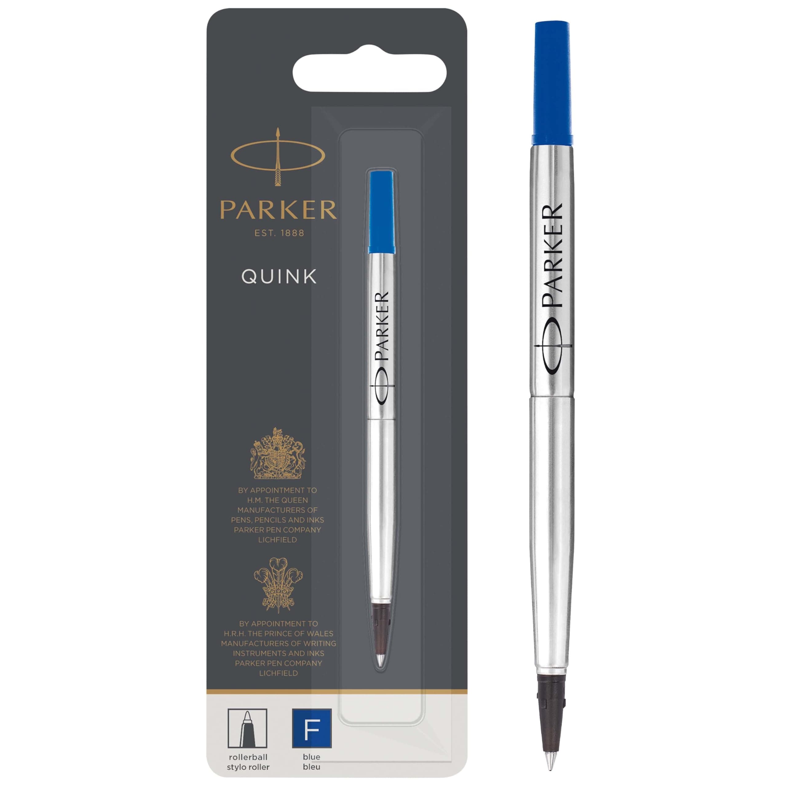 Rollerball Pen Refill | Fine Point | Blue QUINK Ink | 1 Count