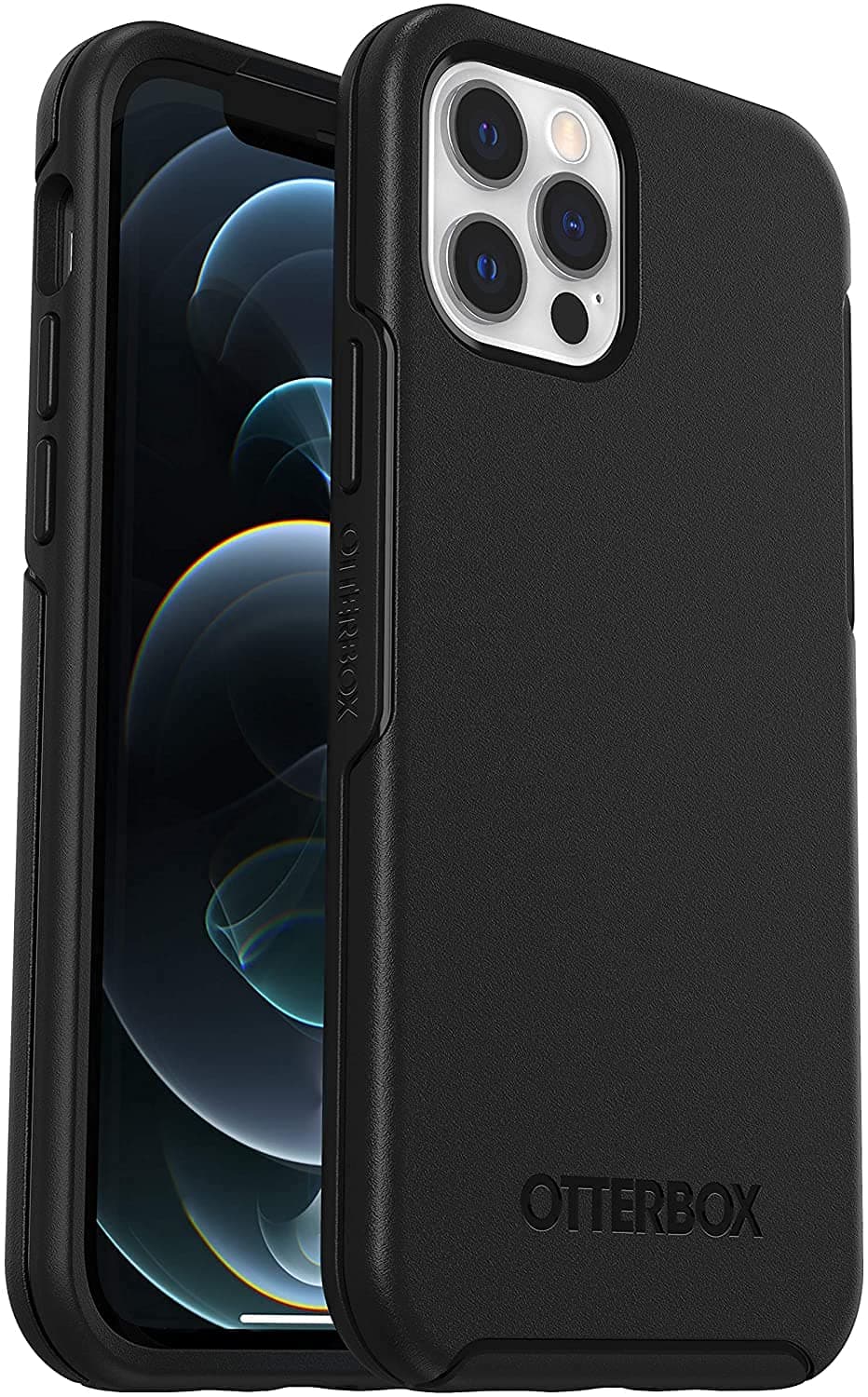iPhone 12 & iPhone 12 Pro Symmetry Series Case - Black, Ultra-Sleek, Wireless Charging Compatible, Raised Edges Protect Camera & Screen