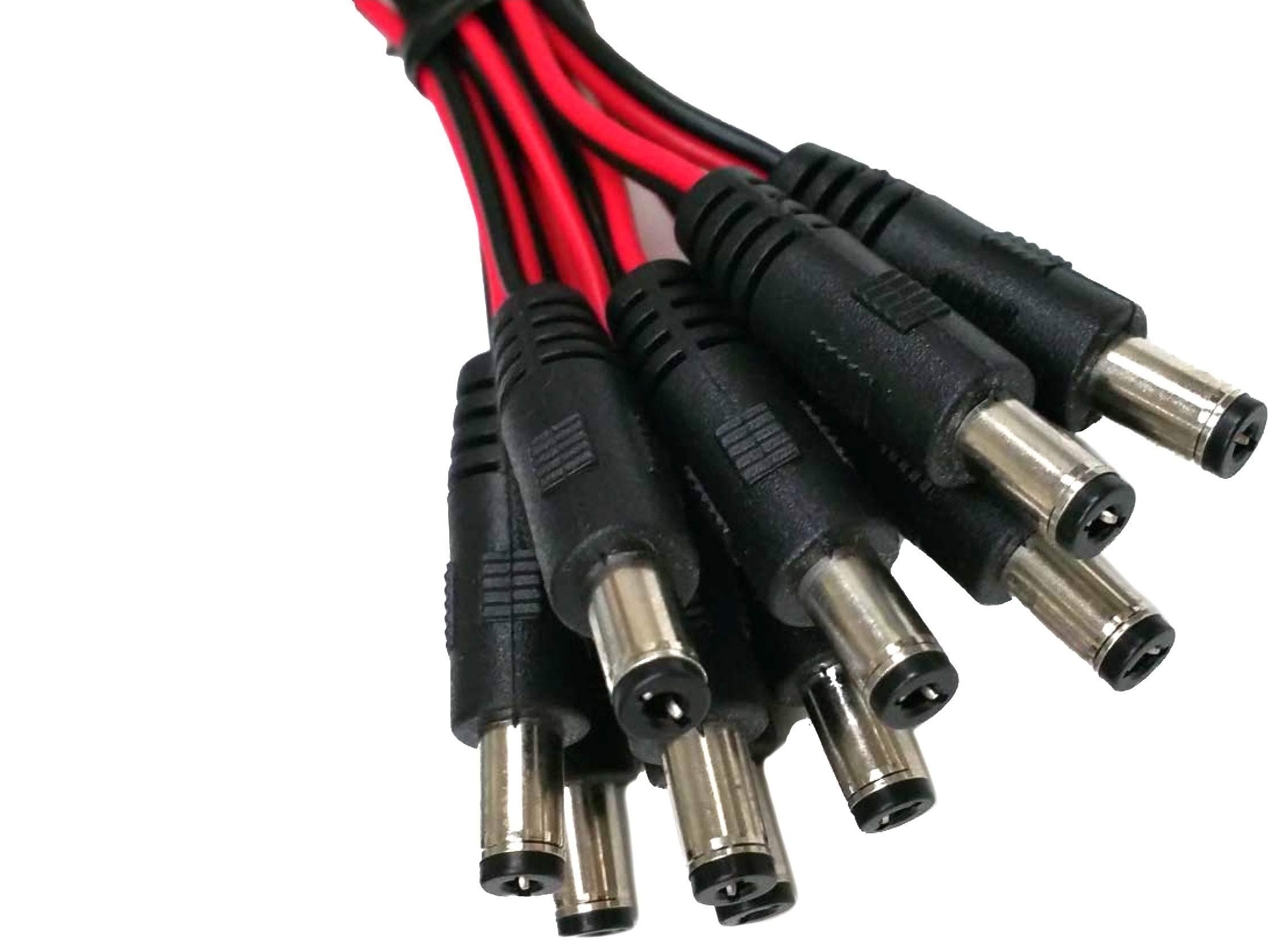 VIEWISEDC Power Plug Pigtail Cable (Male Power Plug Pigtail Cable / 19.68 inches/Pack of 10)