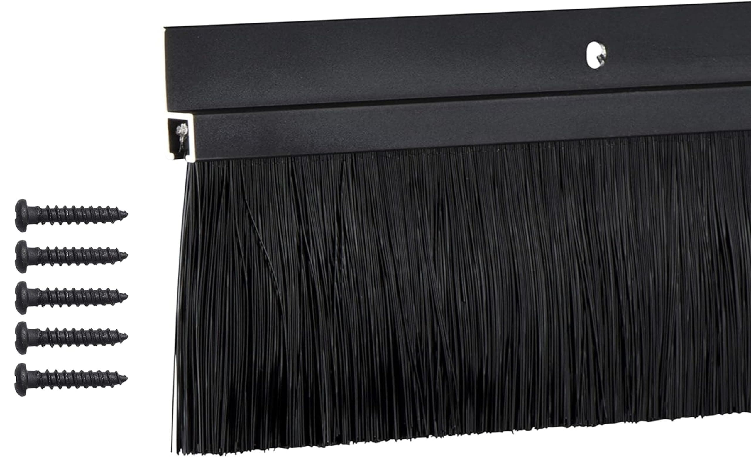 TMH Door Sweep Brush - 1.375" Brush Draft Stopper - Black Sweep for Bottom of Door, Weather Stripping Seal - 36" (3 FT) Long