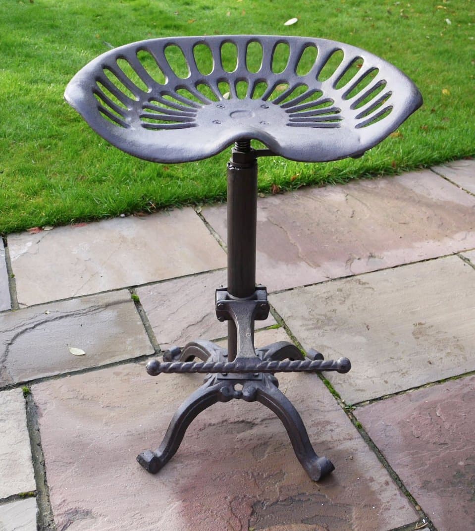 Industrial Style Metal Tractor Seat Stool
