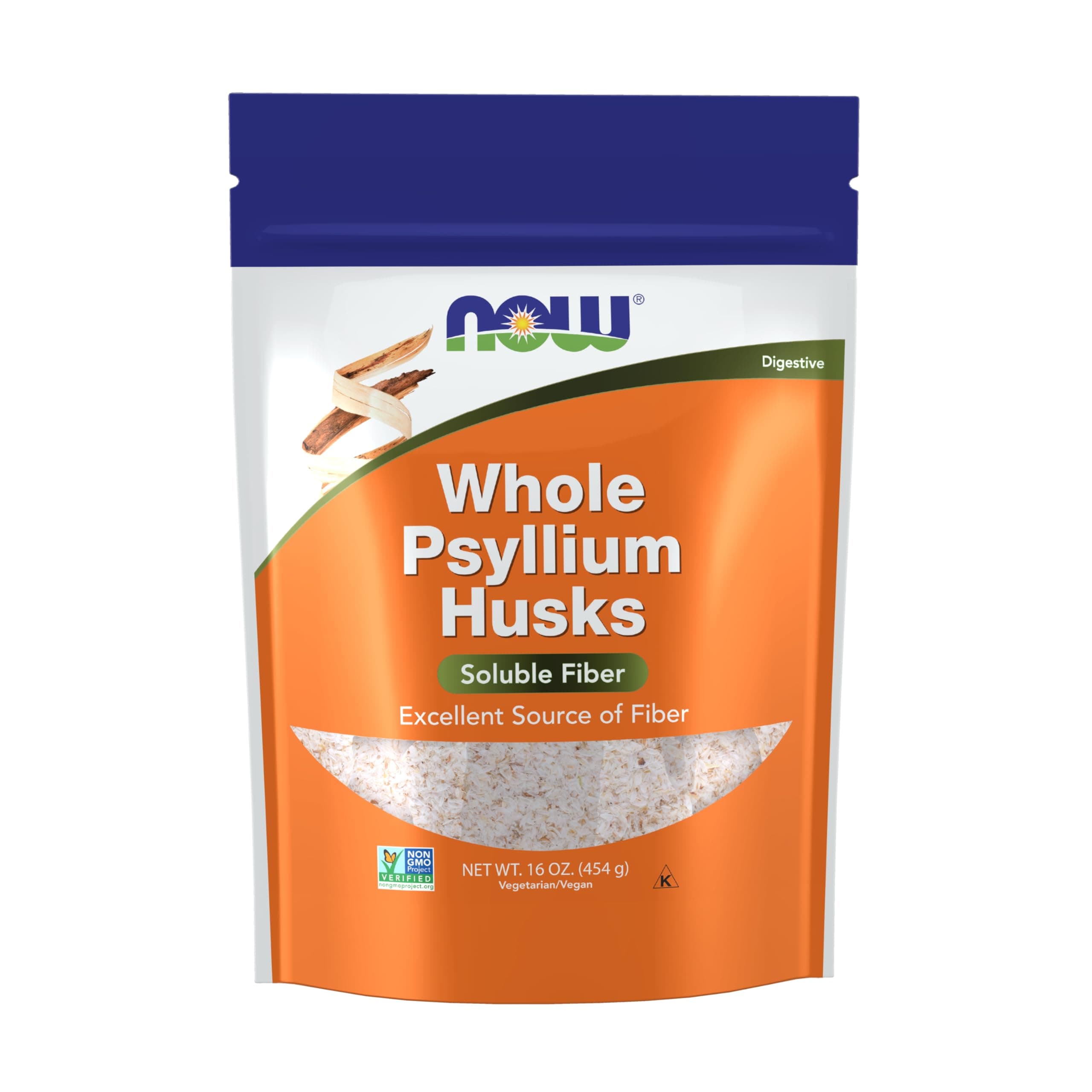 Now Foods Whole Psyllium Husks - 454 G
