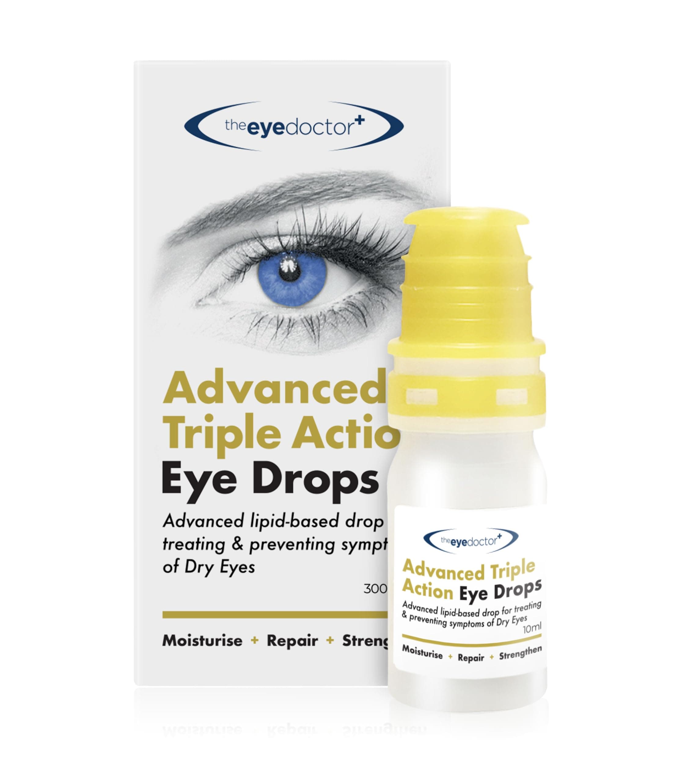 – The Eye Doctor Dry Eye Drops, Advanced Triple Action Formula – Lipid-Based Eye Drops for Dry Eyes, MGD & Blepharitis Relief - Preservative Free, Contact Lens Friendly, 300 Drops per Bottle, 10ml