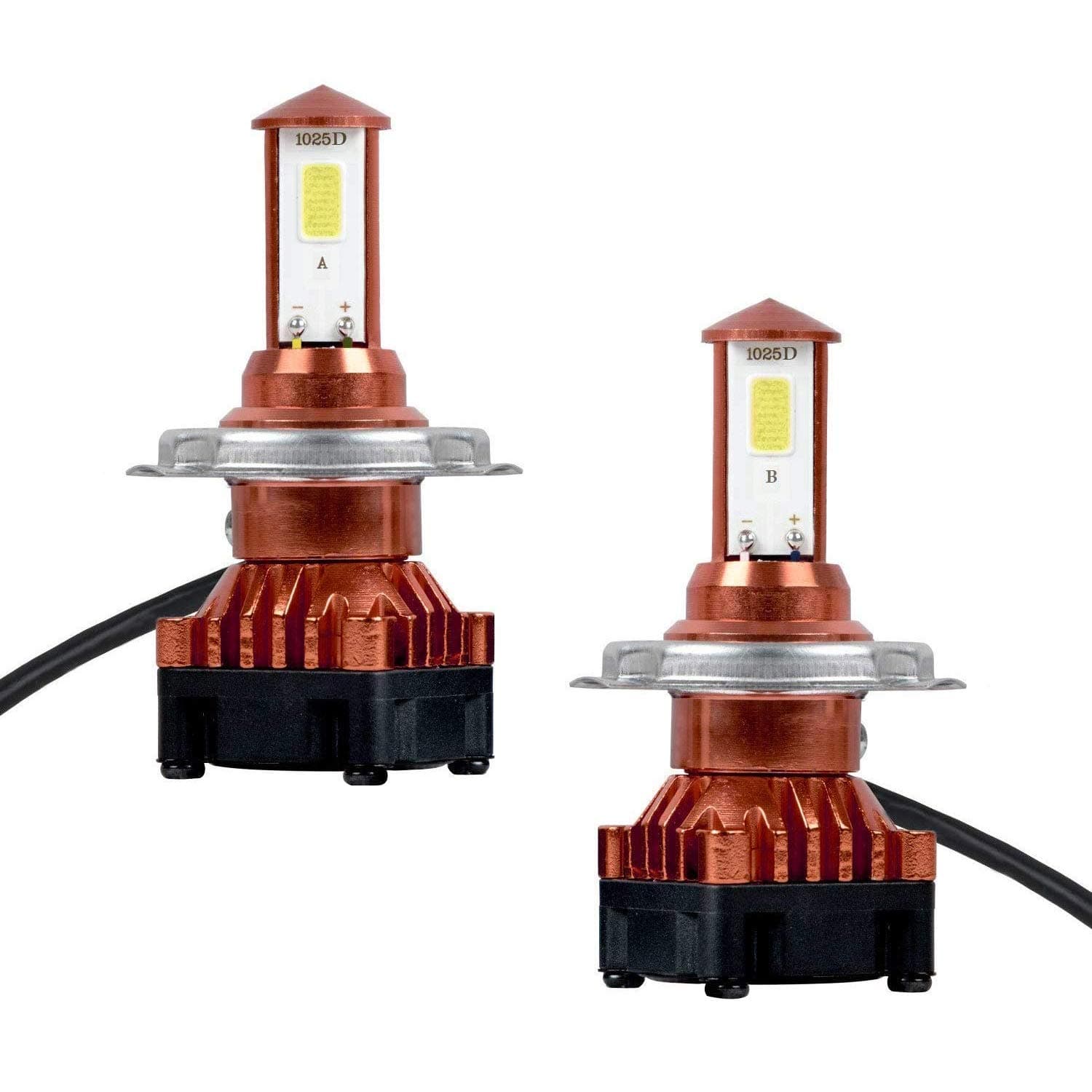 Allextreme EXH4HG2 LED H4 Headlight Conversion Kit Lamp Bulbs for Front Fog Headlamp for Cars and Bike (Cool White, 80W, 2 Pieces)