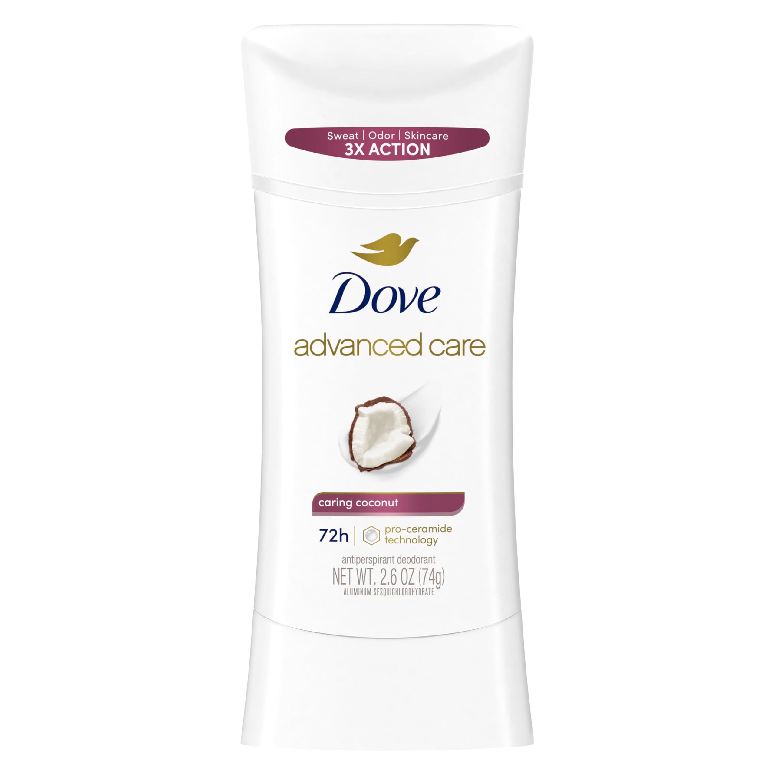 Advanced Care, Antiperspirant Deodorant, Caring Coconut, 2.6 oz (74 g), Dove