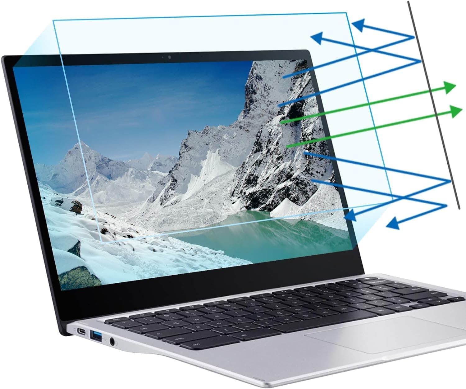 Saco 16 inch Laptop Blue Light Blocking Anti-Glare Matte Screen Protector Compatible for Acer Predator Helios Neo 16 inch Gaming Laptop PHN16-71 Screen Guard