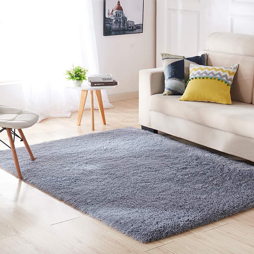 Area Rug (4 by 5.3 Feet, Grey)