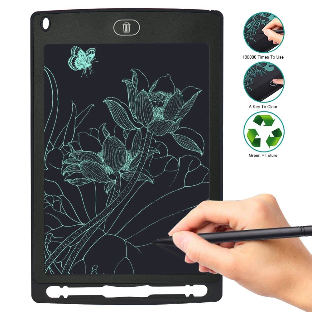 LCD Writing Tablet 8.5 inch Electronic drawing board for Kids drawing and learning Office Memo e-writer Pad Message Board (8.5, BLACK)