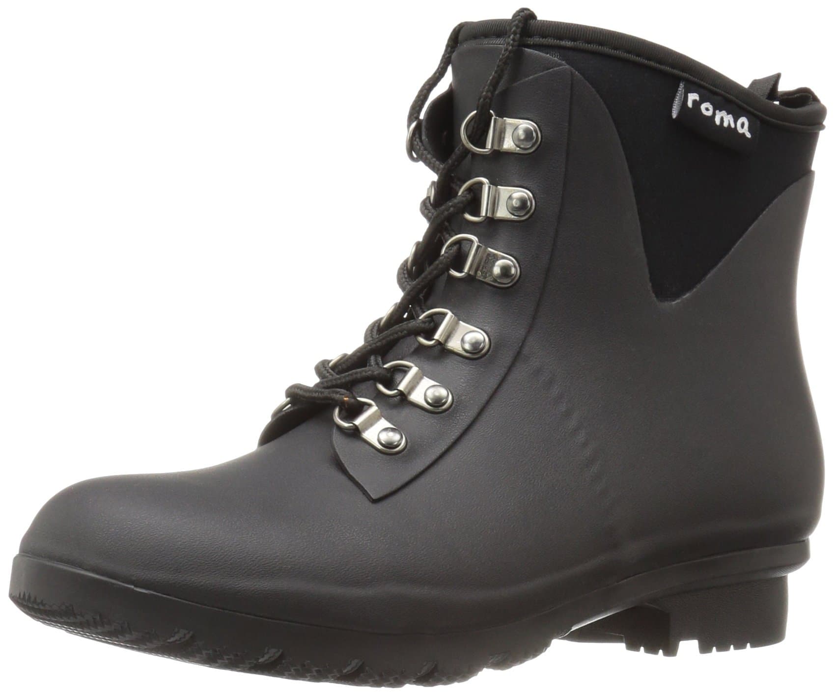 Roma Boots Women's EVOL Lace-Up Ankle Rain Boots