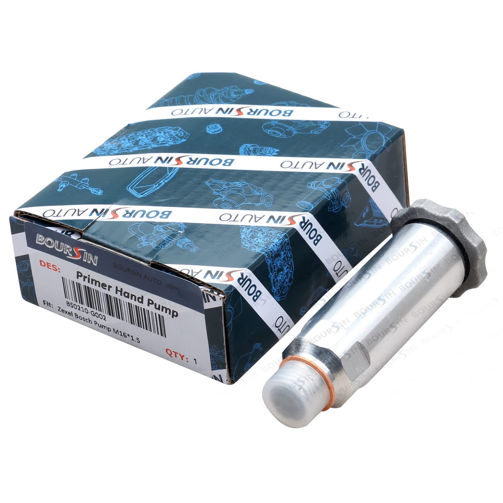 BOURSIN Hand Priming Pump Fuel Feed Pump Compatible with Zexel Bosch Mitsubishi Fuso Isuzu N-series F-series Hino UD Komatsu 4D95 Dozer Caterpillar CAT John Deere Excavator Forklift Truck Diesel