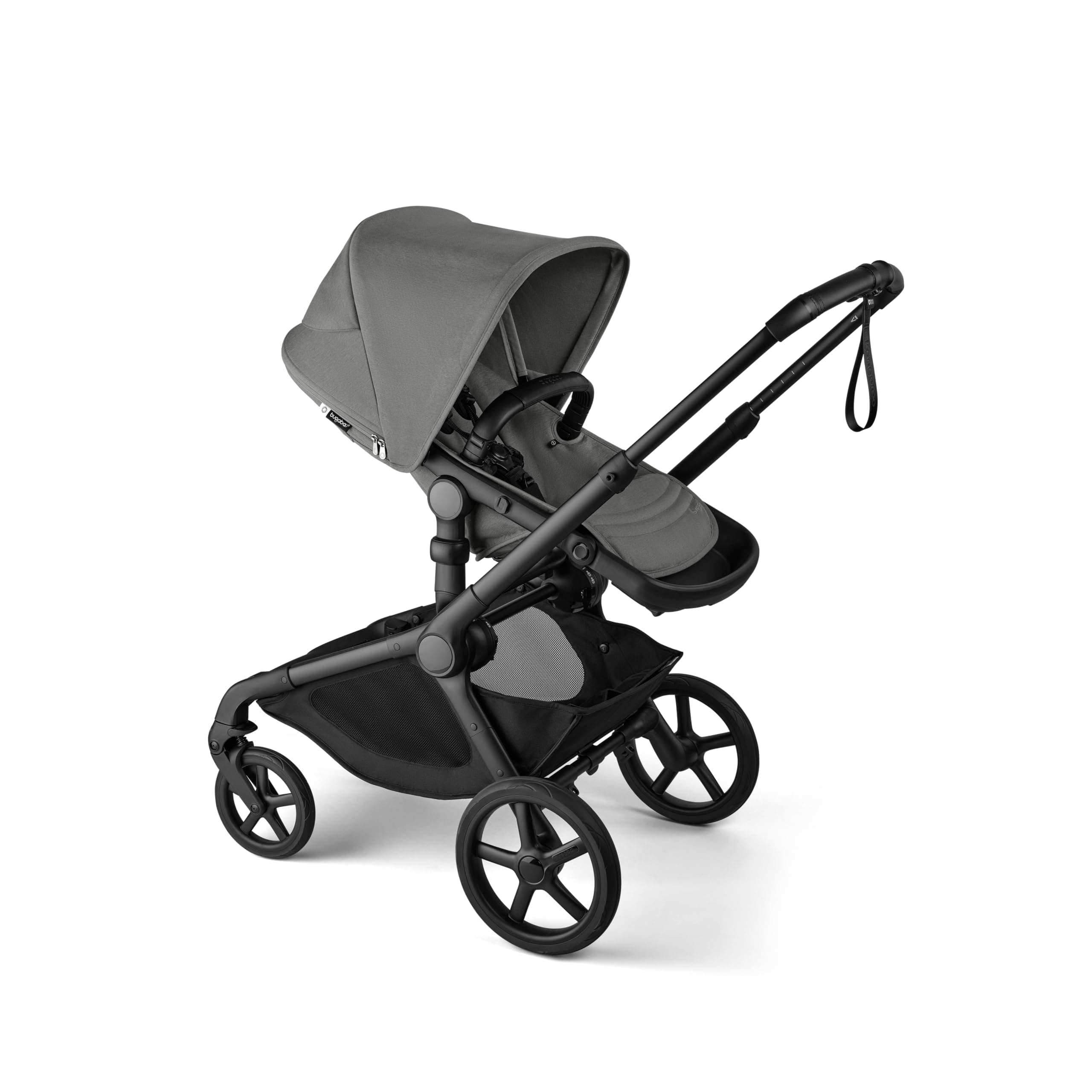 Bugaboo Kangaroo All-Terrain Single-to-Double Tandem Stroller for Infant and Toddler, for Up to Three Kids, XL Wheels, One-Hand Operation, Large Bassinet, XL Underseat Storage (Moon Grey)