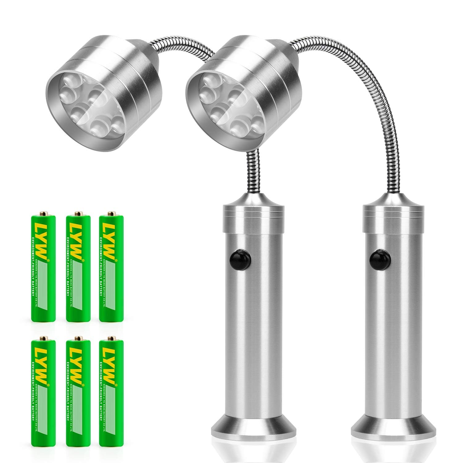 KOSIN LIGHT Barbecue Grill Magnetic Base Super-Bright LED BBQ s - 360 Degree Flexible Gooseneck, Weather Resistant, Batteries Included - Pack of