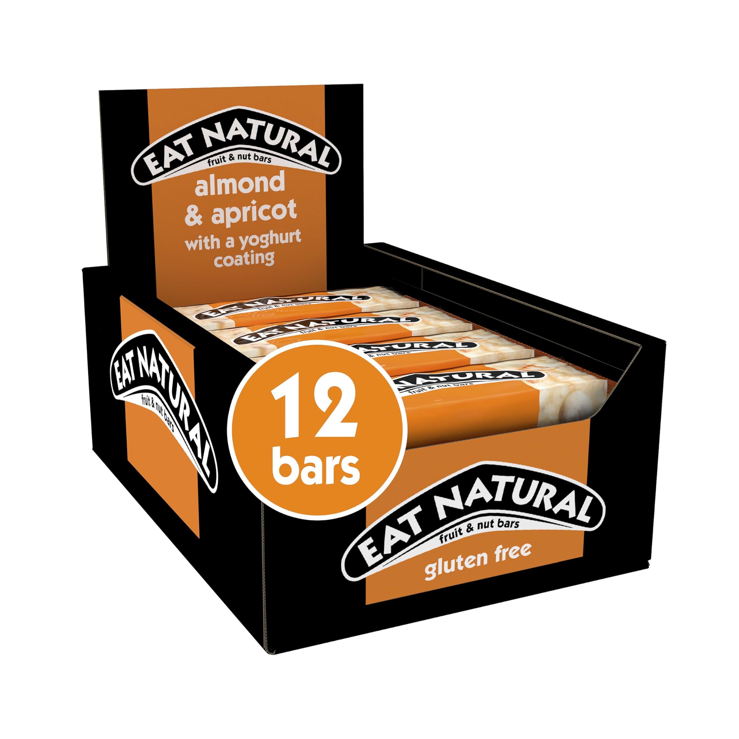 Eat Natural Almond & Apricot with a Yoghurt Coating Fruit & Nut Bars 12 x 40g