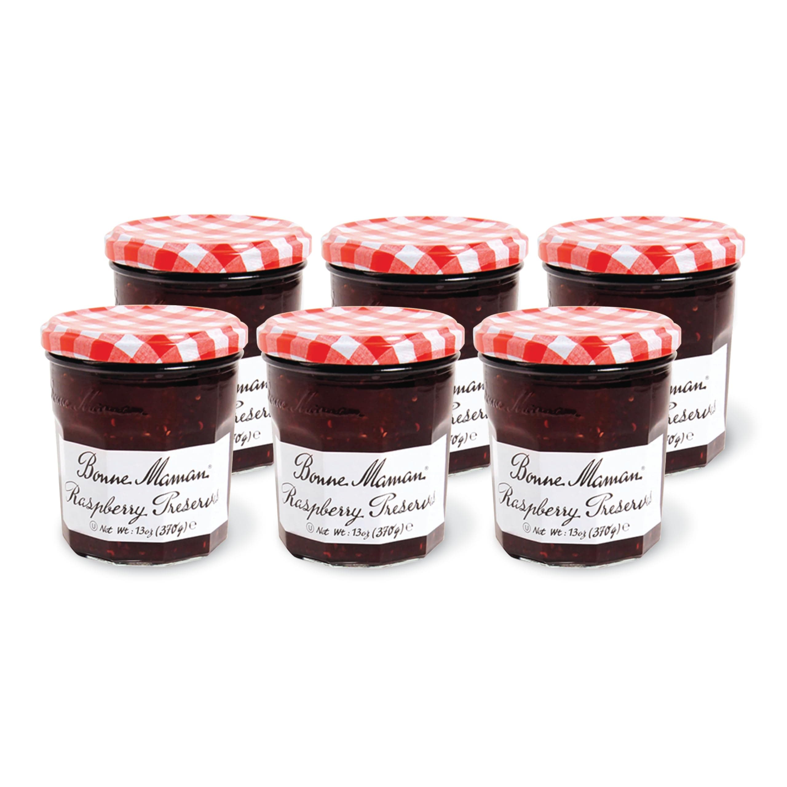 Raspberry Preserves, 13 oz Glass Jars (Pack of 6) – Non-GMO, Made with Simple Ingredients