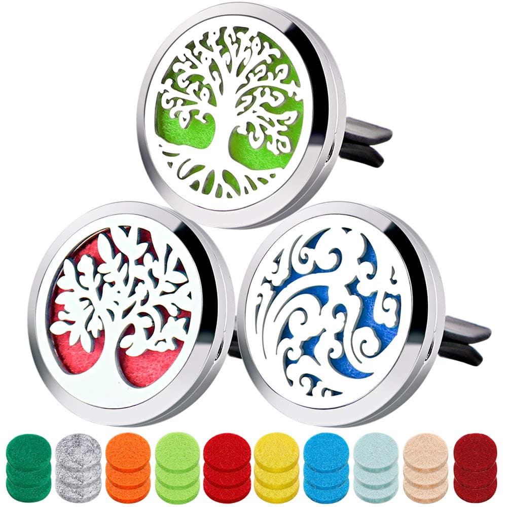 Aromatherapy Essential Oil Car Diffuser Vent Clip Black Locket