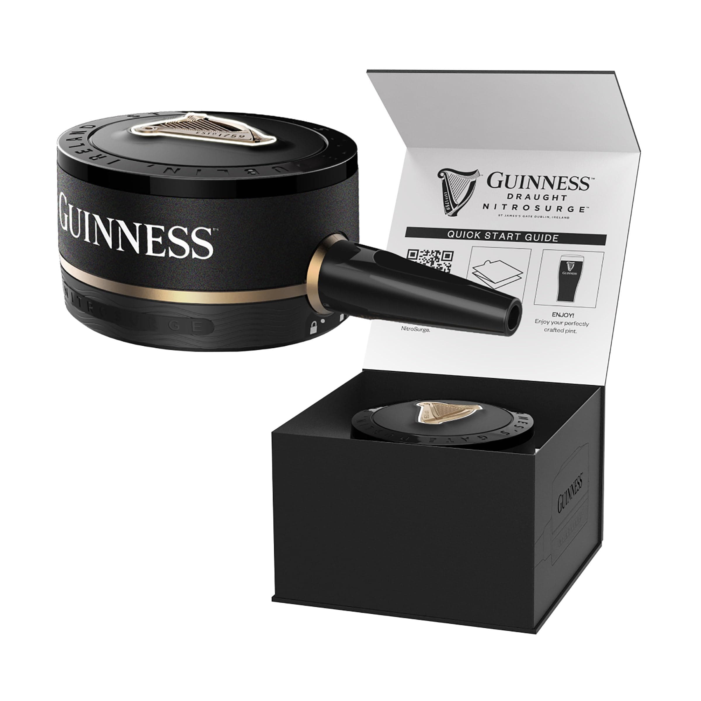 Guinness Draught Nitrosurge Device | Stout Beer | Perfect Pub Pour at Home | Guinness Six Nations | Get Rugby Ready | Cans Sold Separately | Device Only | Great Gift for Beer Lovers