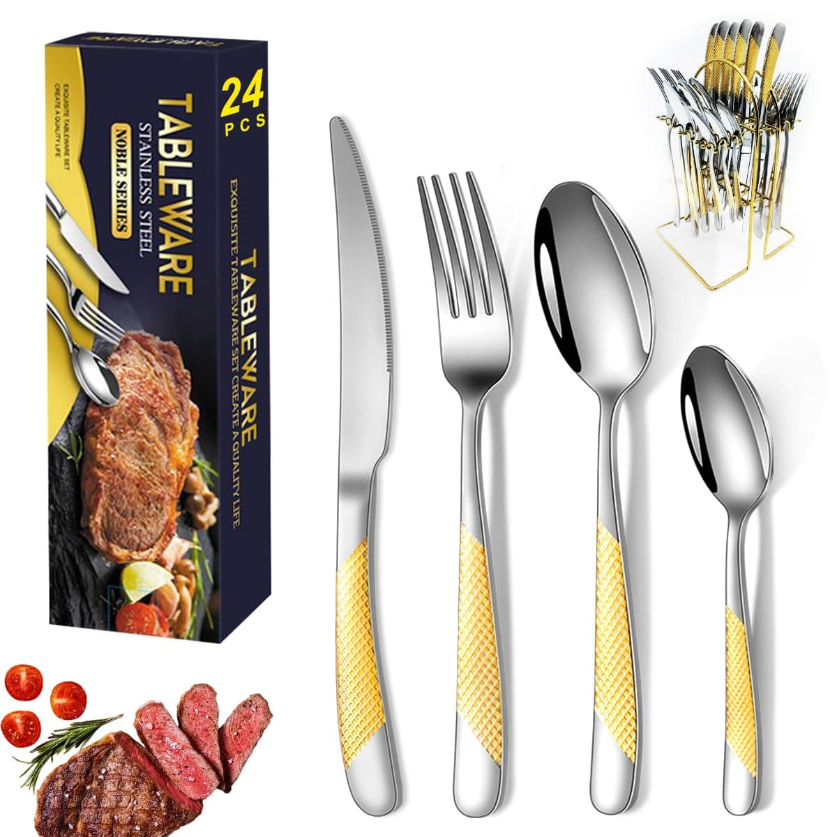 24PCS Cutlery Set