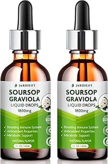 Soursop Bitters Extract Liquid Oil : Graviola Soursop Extract- Organic for Cell Support and Regeneration- Soursop Tincture Edible (2Fl Oz (Pack of 2))