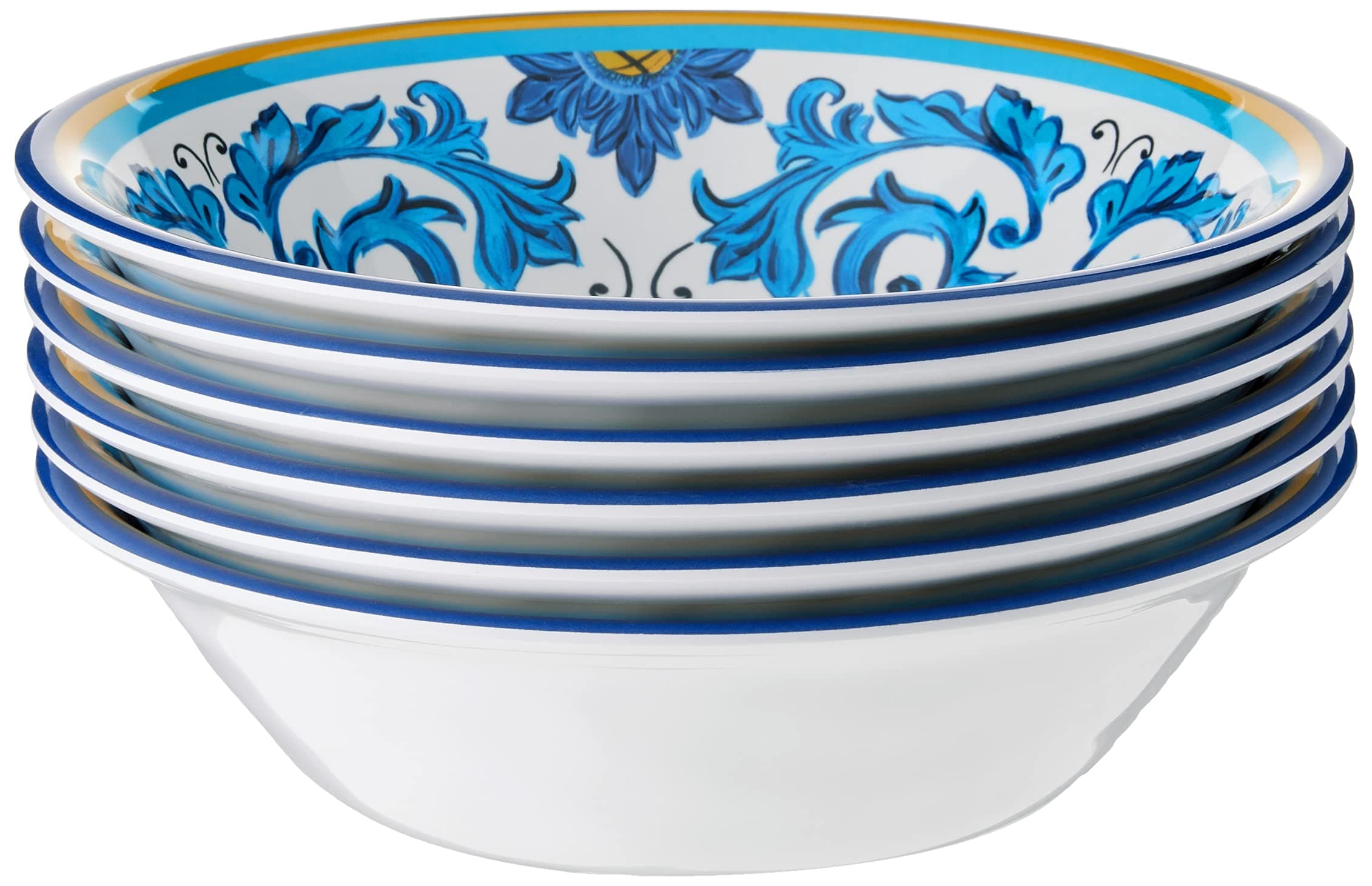 Certified InternationalLuca Melamine 7.5" All Purpose Bowl, Set of 6