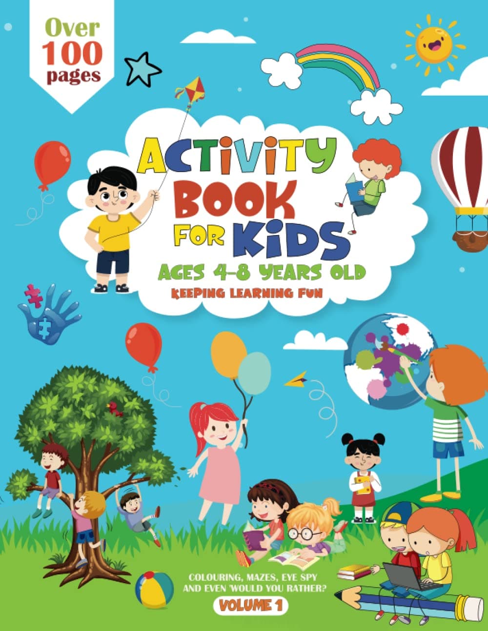 Activity Book For Kids Ages 4-8 years old - Keeping learning fun Paperback – 26 Feb. 2023