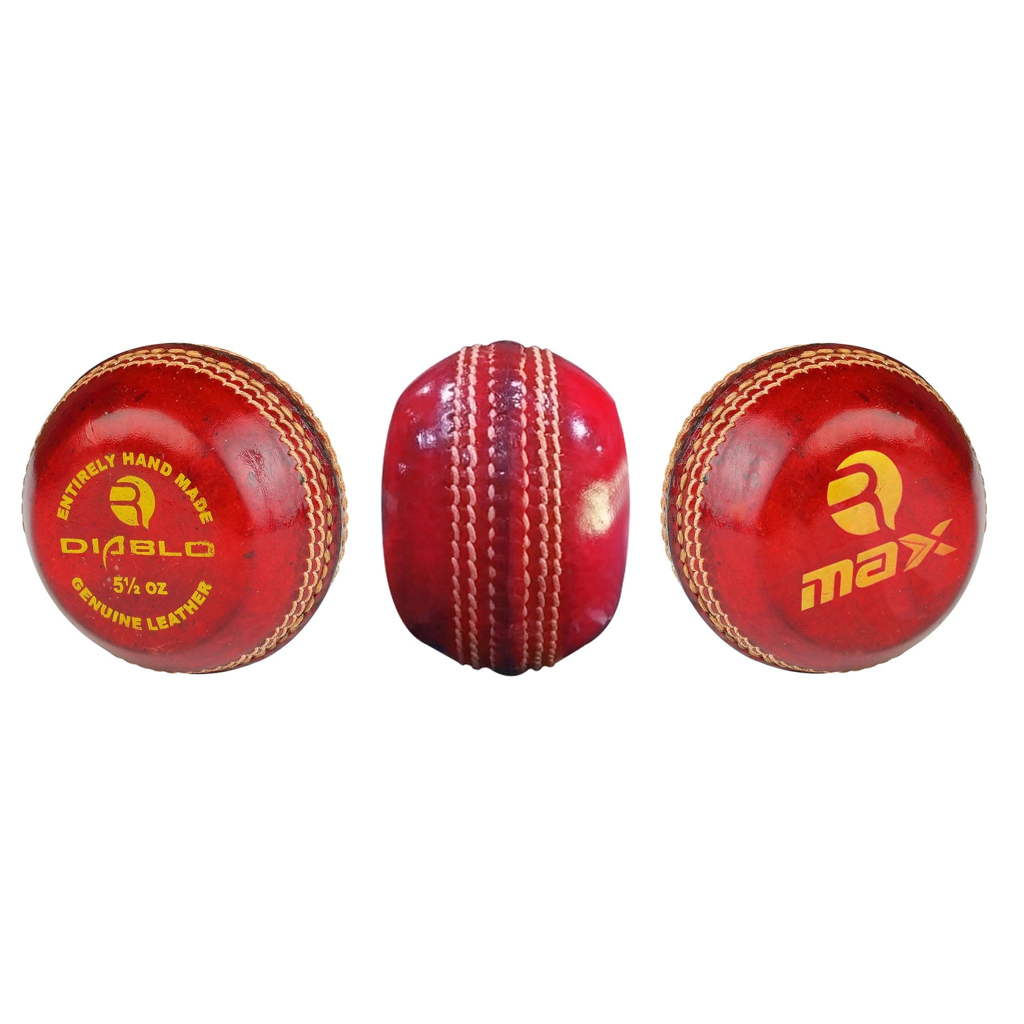 DIABLO Rmax Cricket Ball Leather, Cricket Flat Seam Training Ball