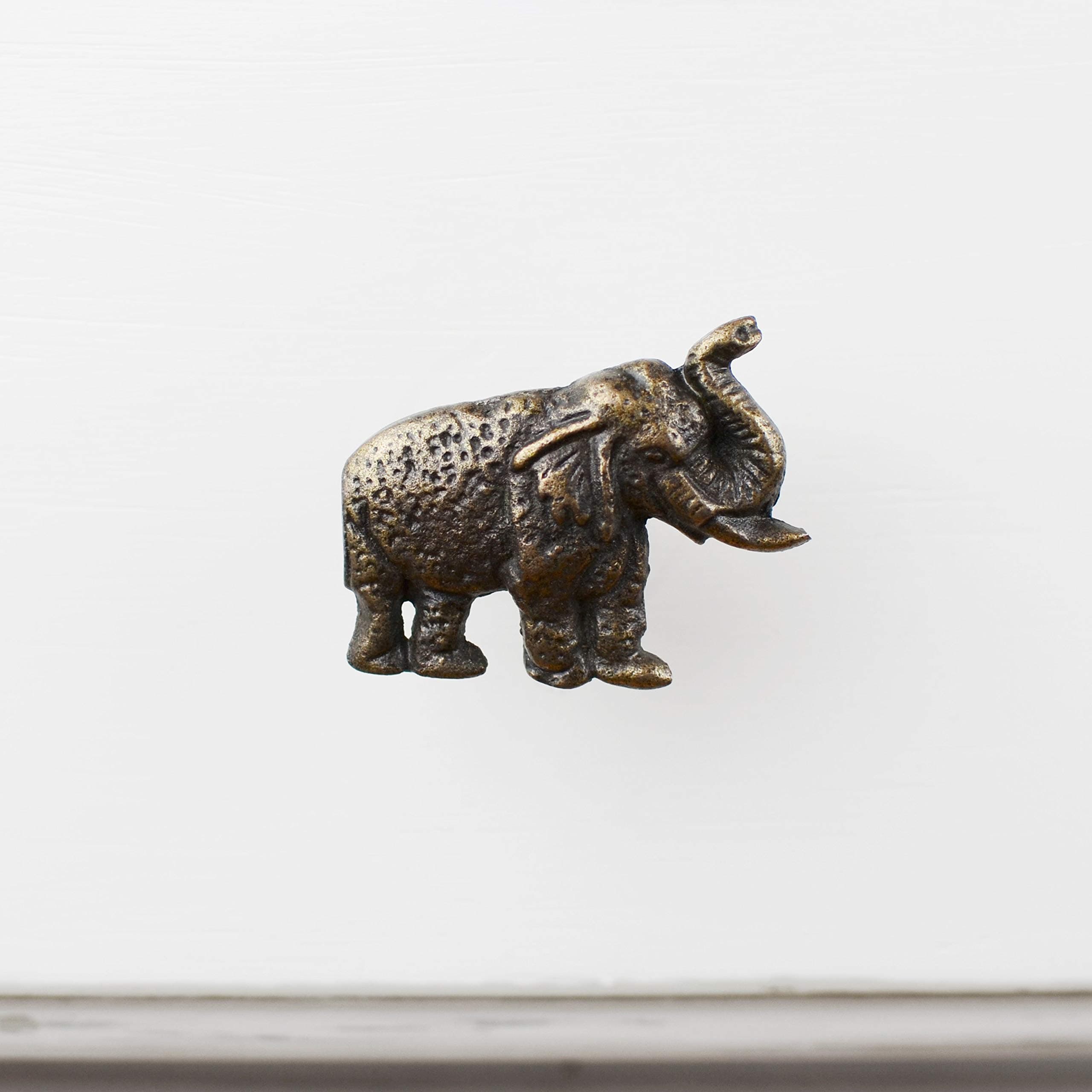 Vintage Drawer Handles Animal Door Handle Drawer Pulls Quality Cute Interior Accessories Upcycle (Elephant)