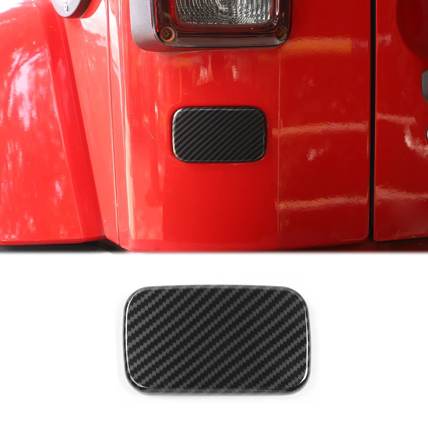 Voodonala for Jeep JK Rear License Plate Deletion Panel Bracket Delet for 2007-2018 Jeep JK JKU Exterior Accessories, Carbon Fiber 1PC