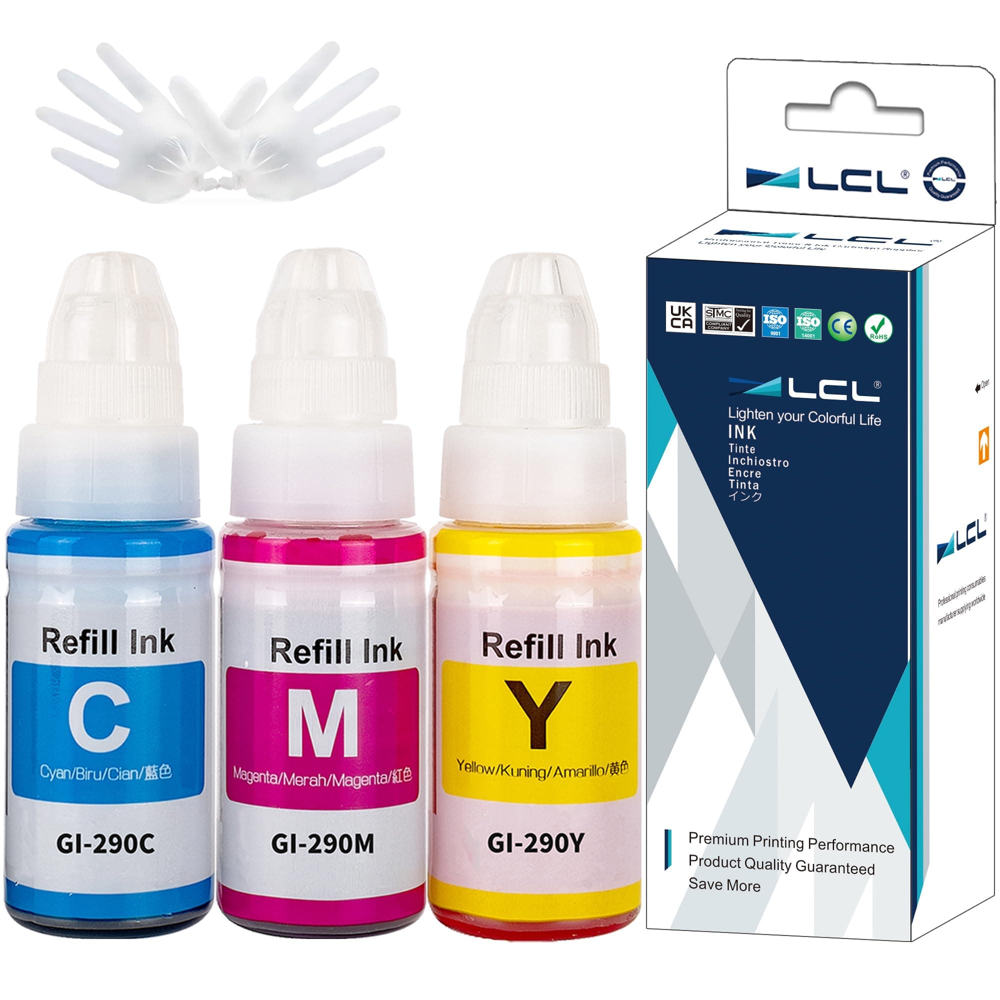 GI-290 Ink Bottles Replacement for Canon GI 290 GI290 290 Ink Refill Bottles Compatible with Canon Megatank G3200 G4210 G1000 G1100 G1200 G1310 G1400 G1800 G1810 G1900 G2000 G2100 G2200 (CMY)