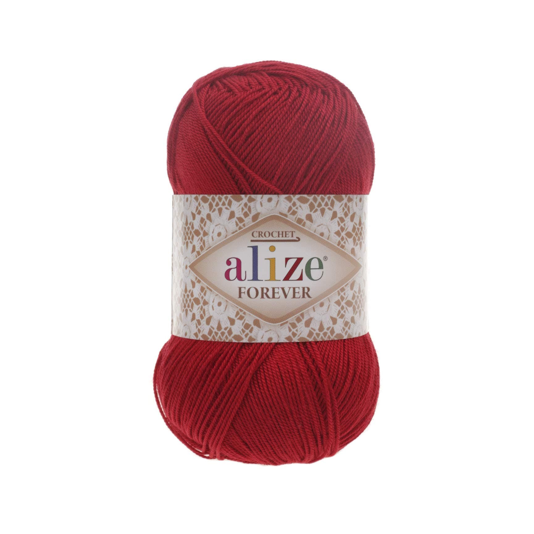 Alize Forever Hand Knitting Yarn (RED NO. 106)