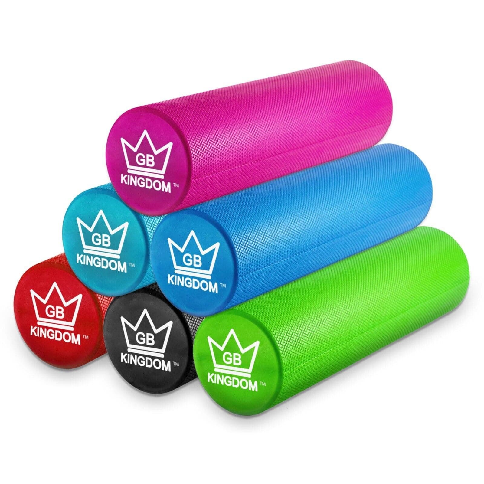 Kingdom GBEVA Foam Roller Fitness Balance Training Exercise Roller Trigger Point Self Massage and Muscle Tension Relief Massager for Back Legs Workouts Gym Pilates Yoga 90cm Purple