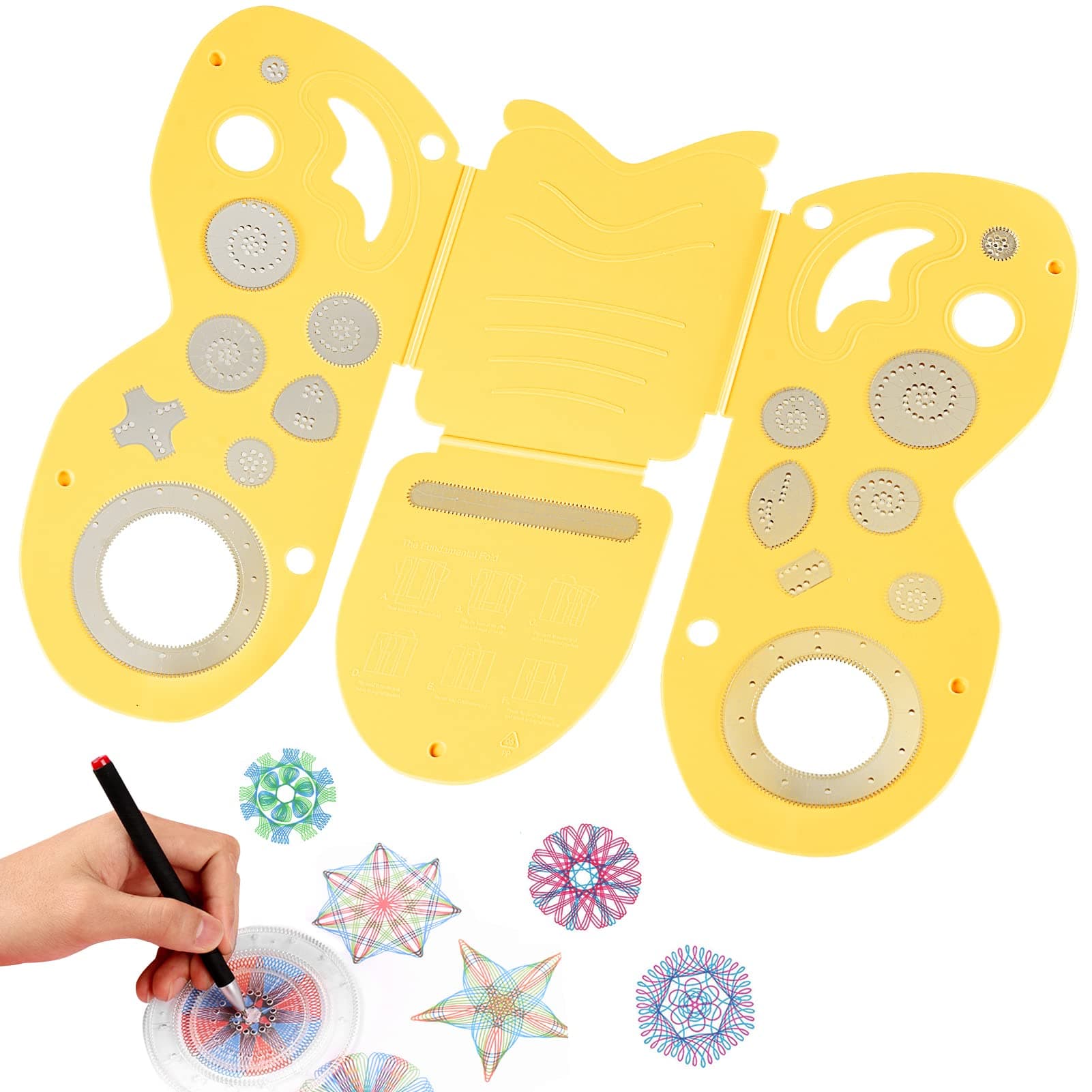 T Shirt Folding Board T Shirts Clothes Folder Durable Plastic Laundry Folders for Kids with Original Deluxe Set(Yellow)