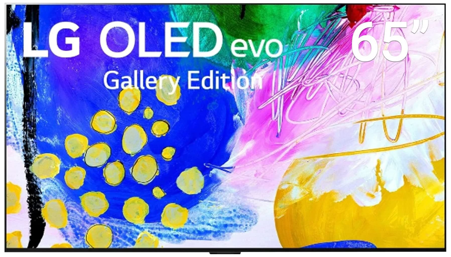 OLED evo Smart 4K TV 65 Inch G2 series, Gallery Design 4K Cinema HDR webOS22 with ThinQ AI Pixel Dimming 1 Year Warranty, BLACK, OLED65G26LA-AMAG