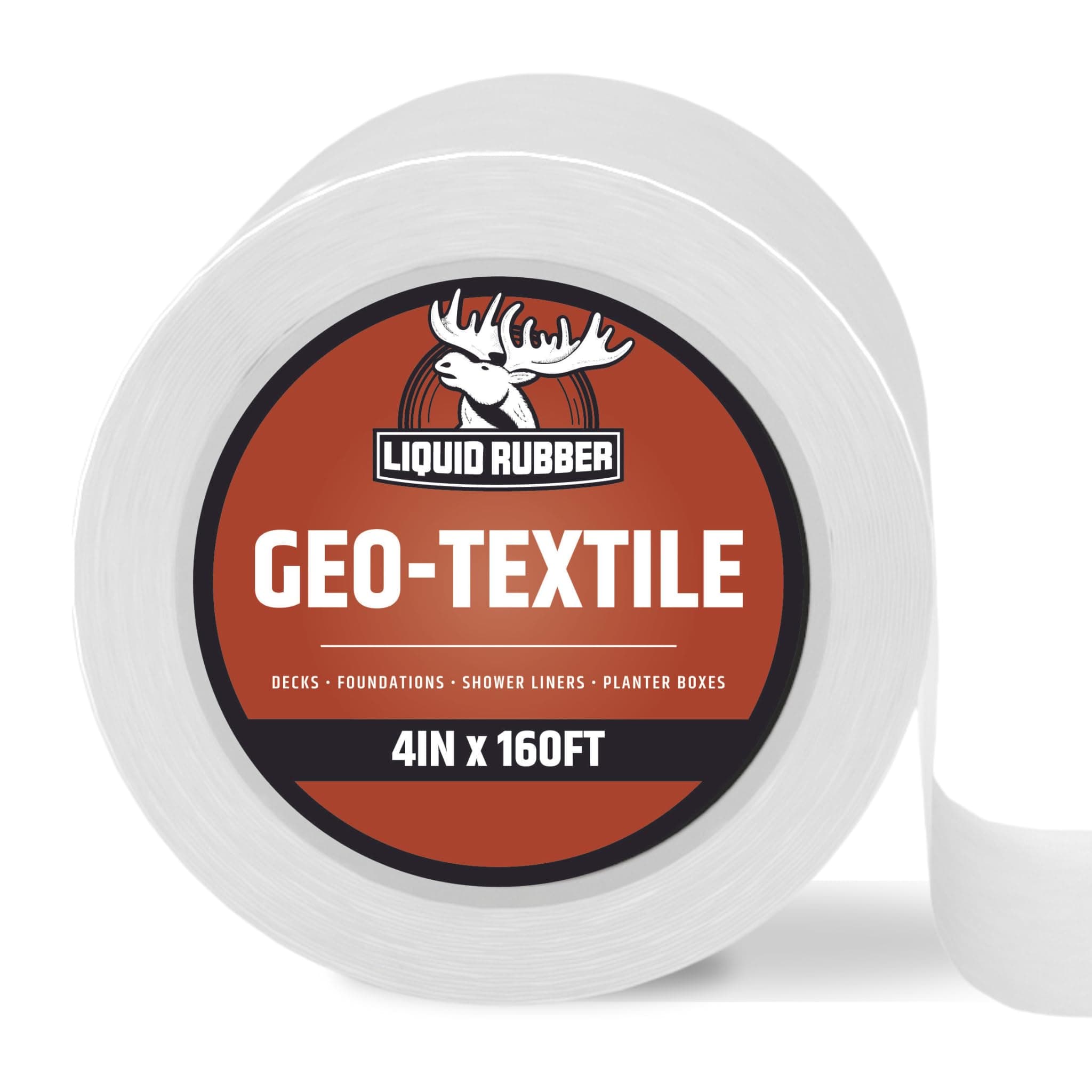Liquid Rubber Geo-Textile - Use on Seams and Joints to Fix Leaks, Repair and Restore, Easy to Use 4 Inch x 160 Foot Roll