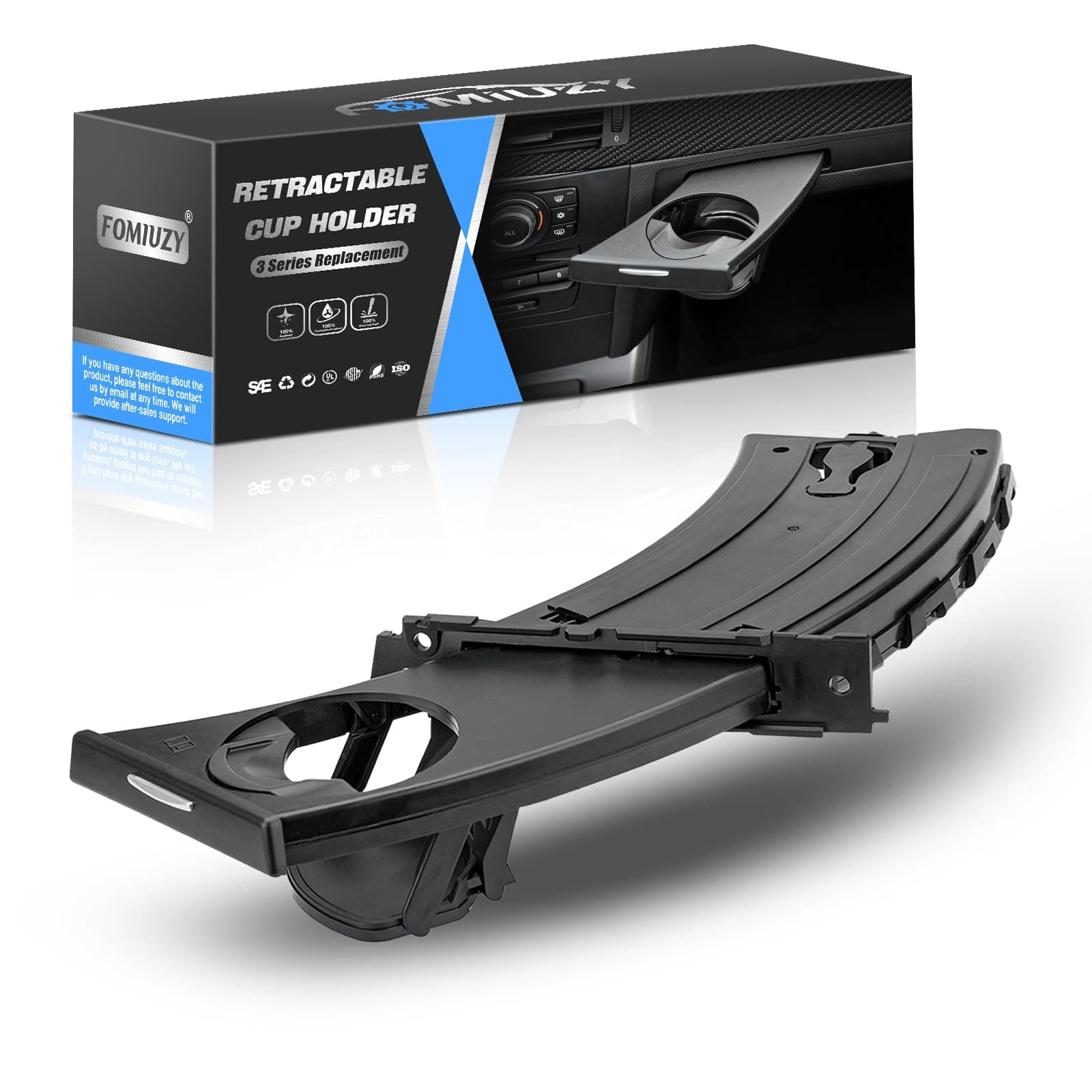 WEILEITE Replacement Cup Holder Compatible with BMW E90 E92 328i E93 E91 335i 330i 325i 325xi 328xi 323i 330xi 335xi 335is 335d 2006-2013 Replace 51459173463(Front Left Driver Side)