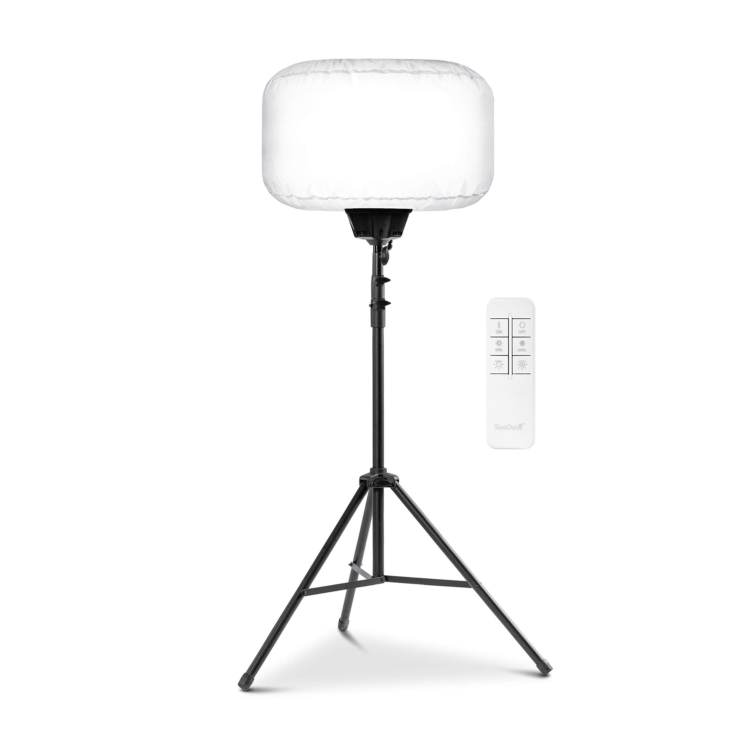 150 Watt LED Balloon Light Kit, 150 Watt, 120 Volt, 19,500 Lumen, 5000K, 6.5 Ft Tripod, Glare Free Indoor/Outdoor Area Light, Remote Dimmable Portable LED Light