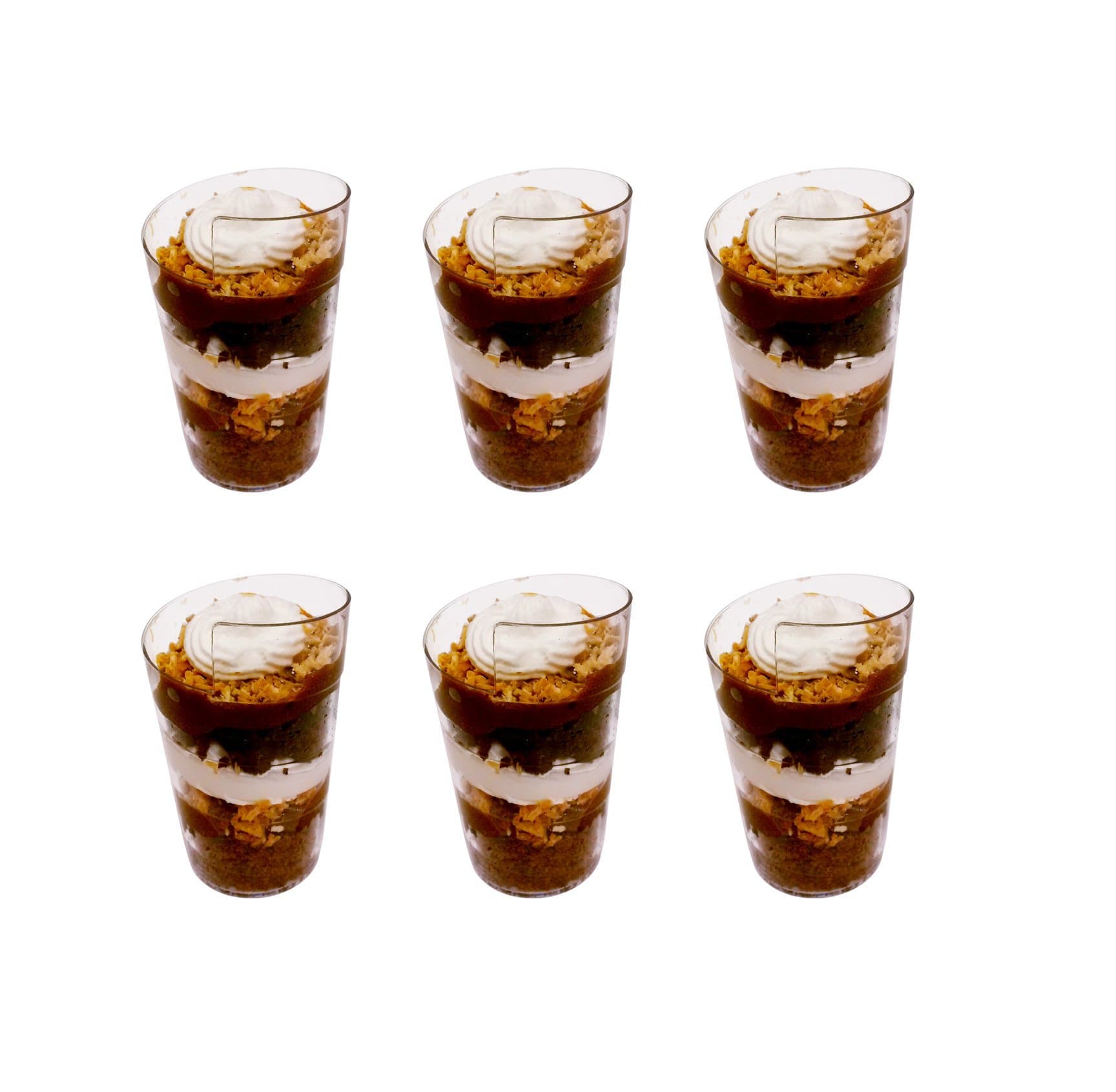 2.5oz Prexware Plastic Clear Twirl Dessert Cups, Shot Glasses-Set of 20 Clear Dessert mini Cups