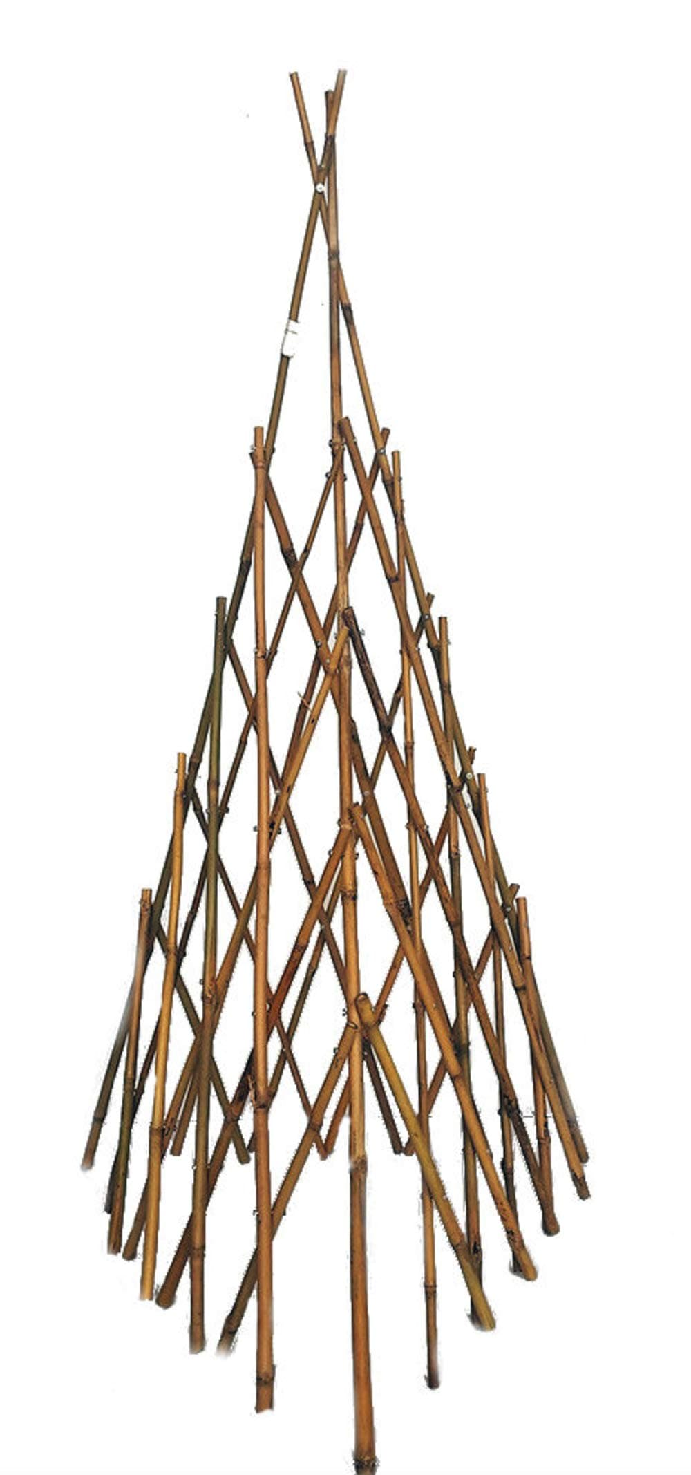 MGP Bamboo Pole Tepee Natural Yellow Finish, 26" D x 72" H