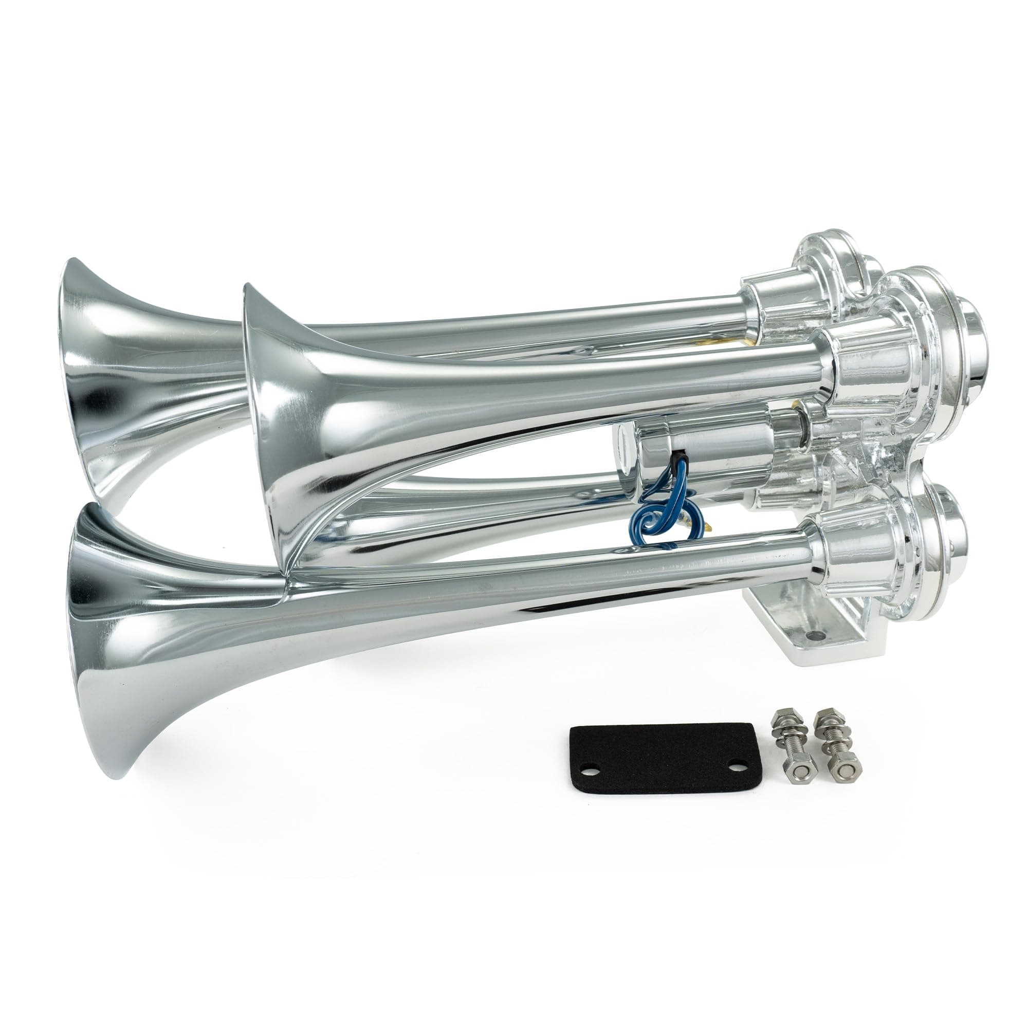 Bullet Air Horn Only - 4 Chrome Trumpets