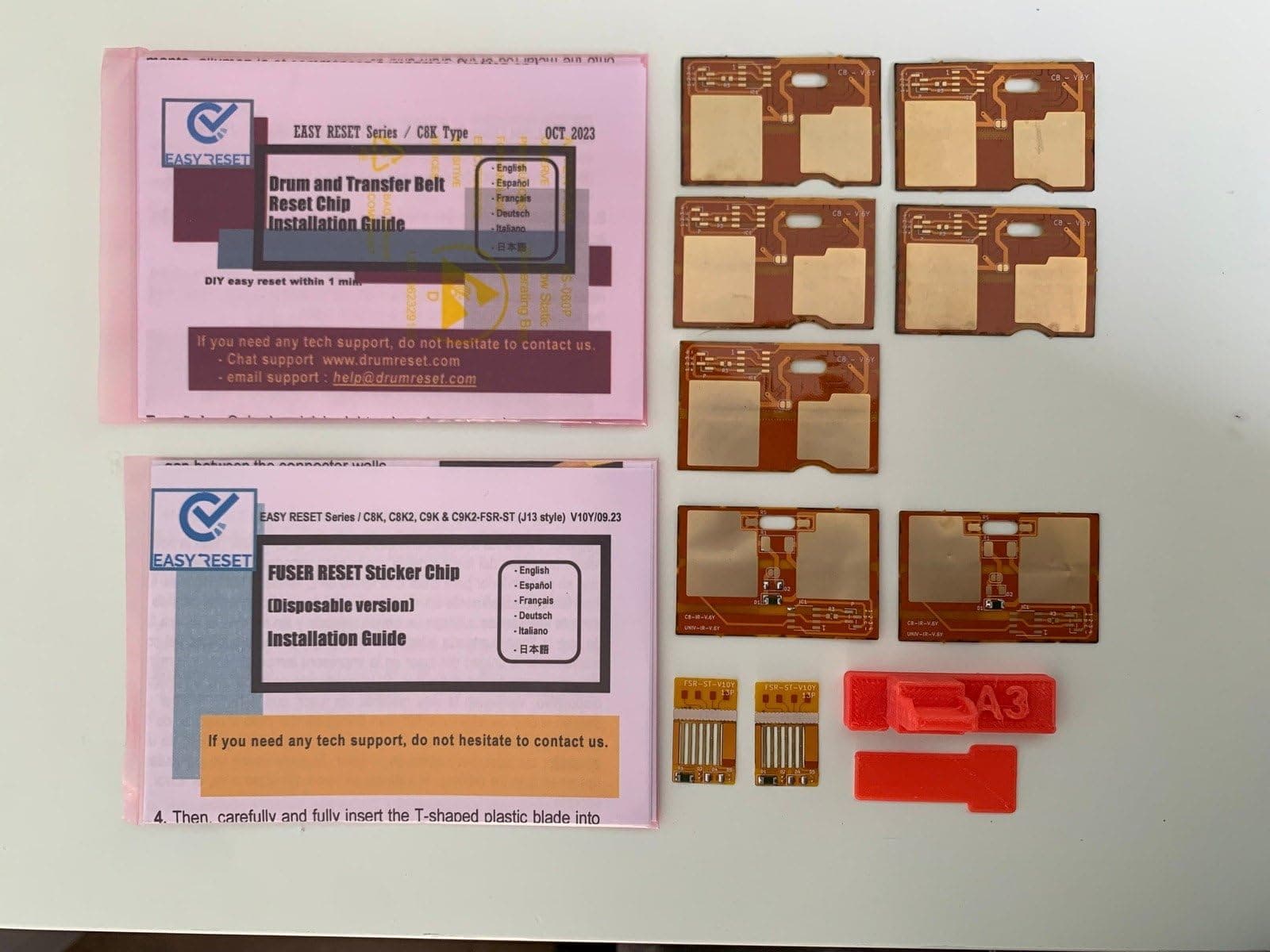 EASY RESET Super Drum(5X), Belt Chips (2X) and Fuser Chips (2X) for Ricoh IPSiO C721 C720 C711 C710 C710e, Muratec MFX-C3400, Sindoh Q400