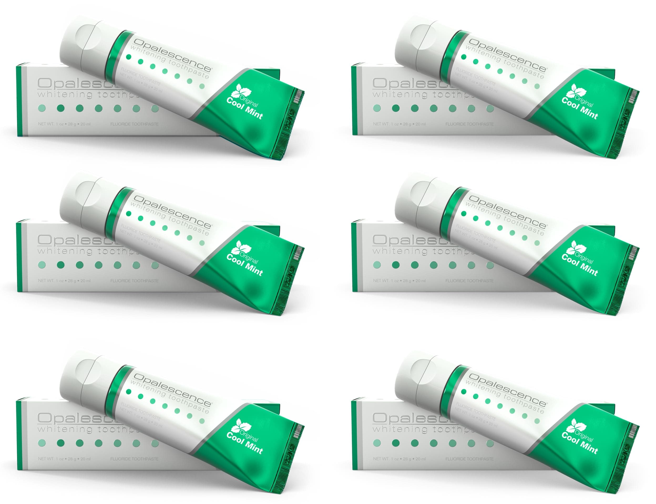 Whitening Toothpaste, Travel Size 1 Ounce (6 Pack) Fluoride Teeth Whitening Toothpaste Travel Size, Original Mint Flavor, 402-6