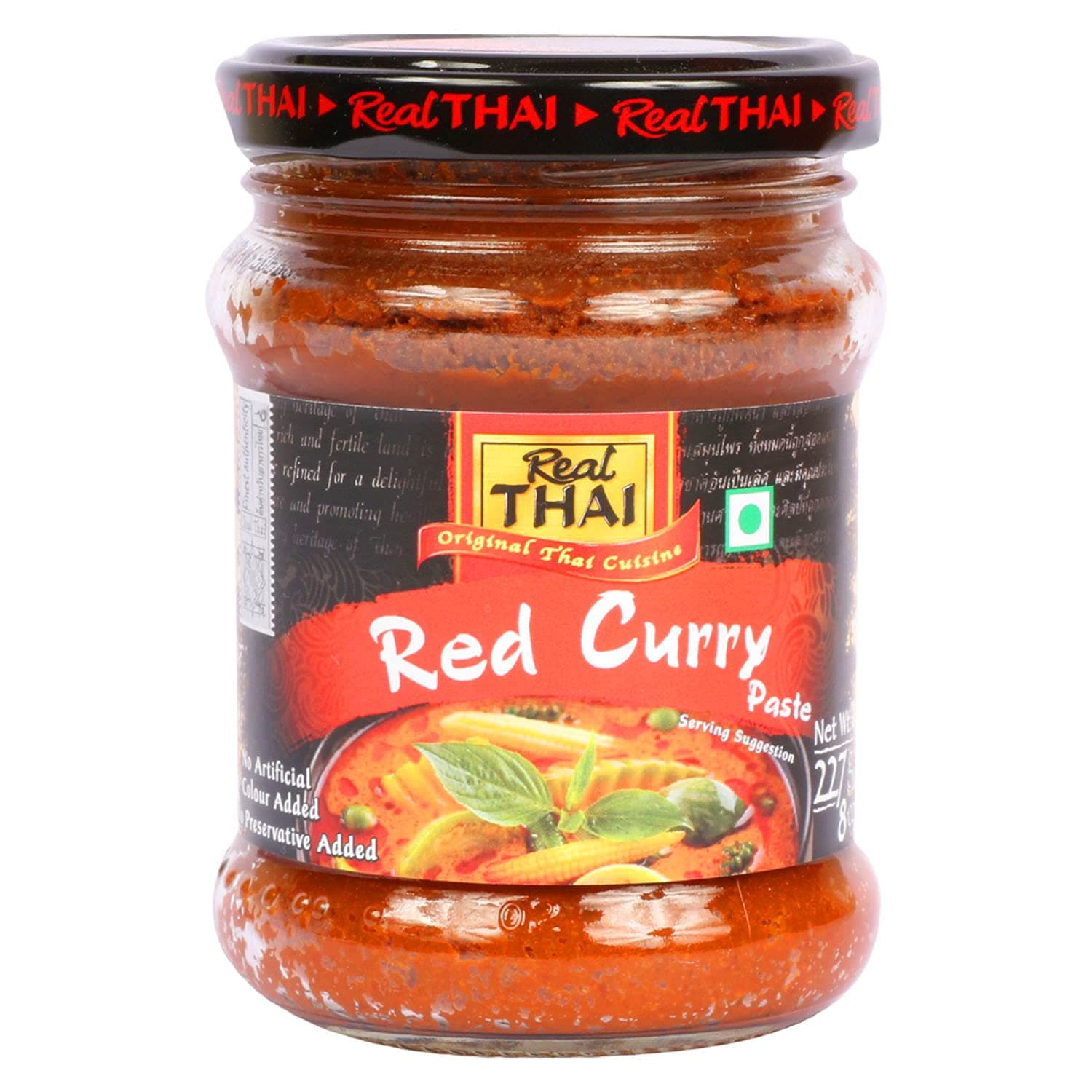 Real Thai Original Thai Cuisine Red Curry Paste, 8 Oz ® 227 G