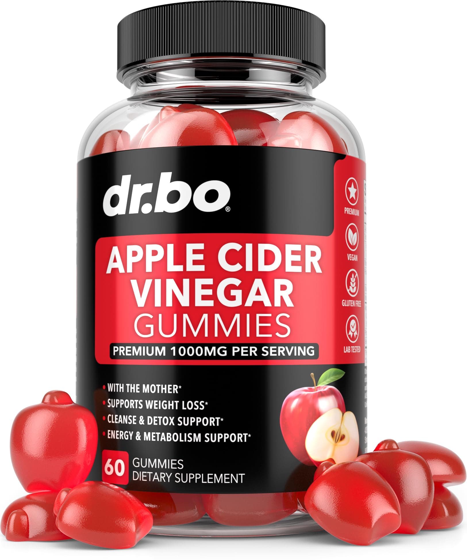 ACV Apple Cider Vinegar Gummies - Natural Support for Advanced Weight Loss, Detox, Cleansing, Digestion Plus Gut Health - ACV Gummies Supplements with 1000MG Apple Cider Vinegar Gummy with The Mother