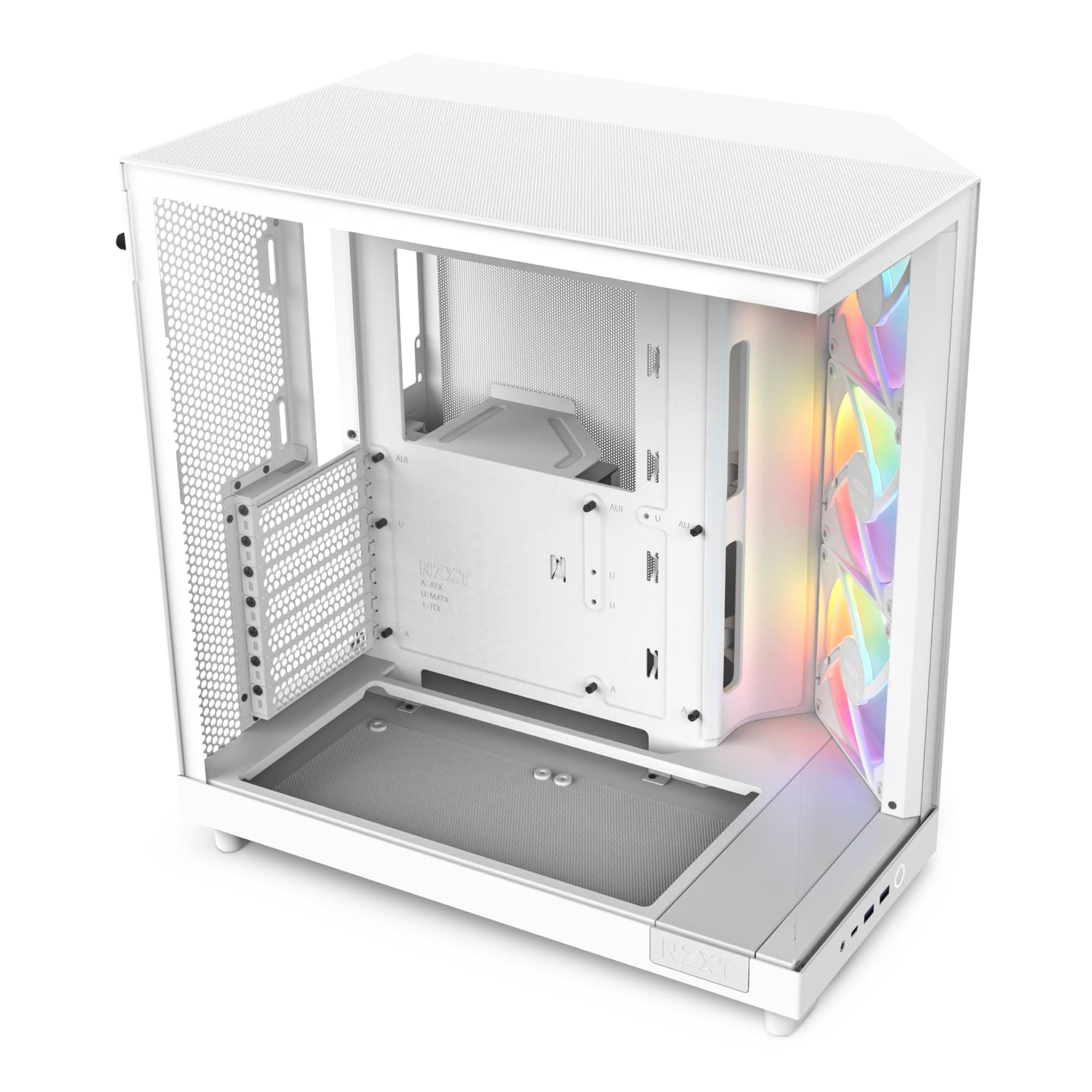 H6 Flow RGB | CC-H61FW-R1 | Compact Dual-Chamber Mid-Tower Airflow Case | Includes 3 x 120mm RGB Fans | Panoramic Glass Panels | High-Performance Airflow Panels | Cable Management | White