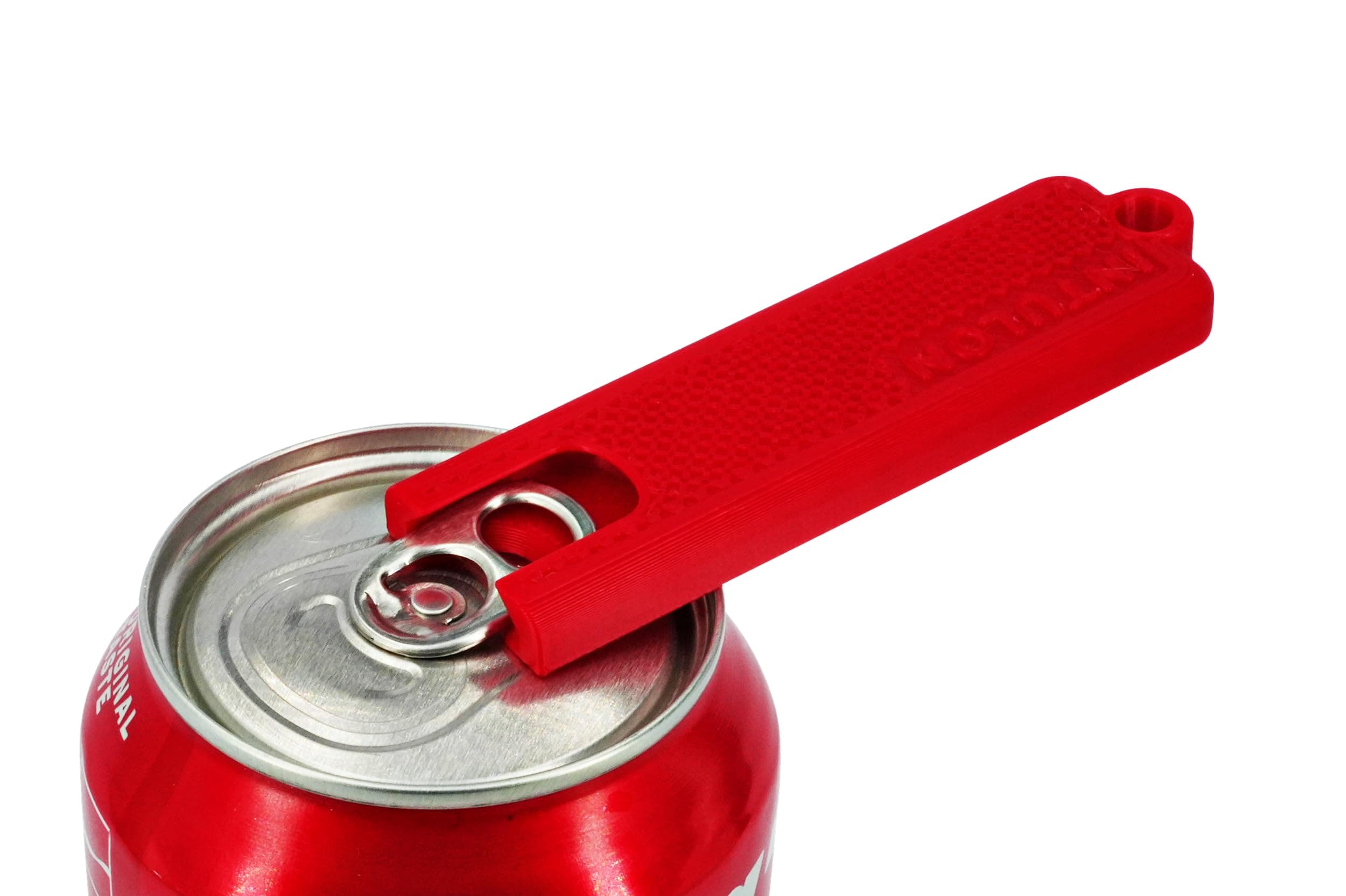 Intulon Soda Can Tab Opener, Pop Tab Lifter for Easy Opening - Compact Kitchen Gadget for Seniors, Arthritis Friendly, Portable Pocket Tool (Red, Regular (6 Pack))