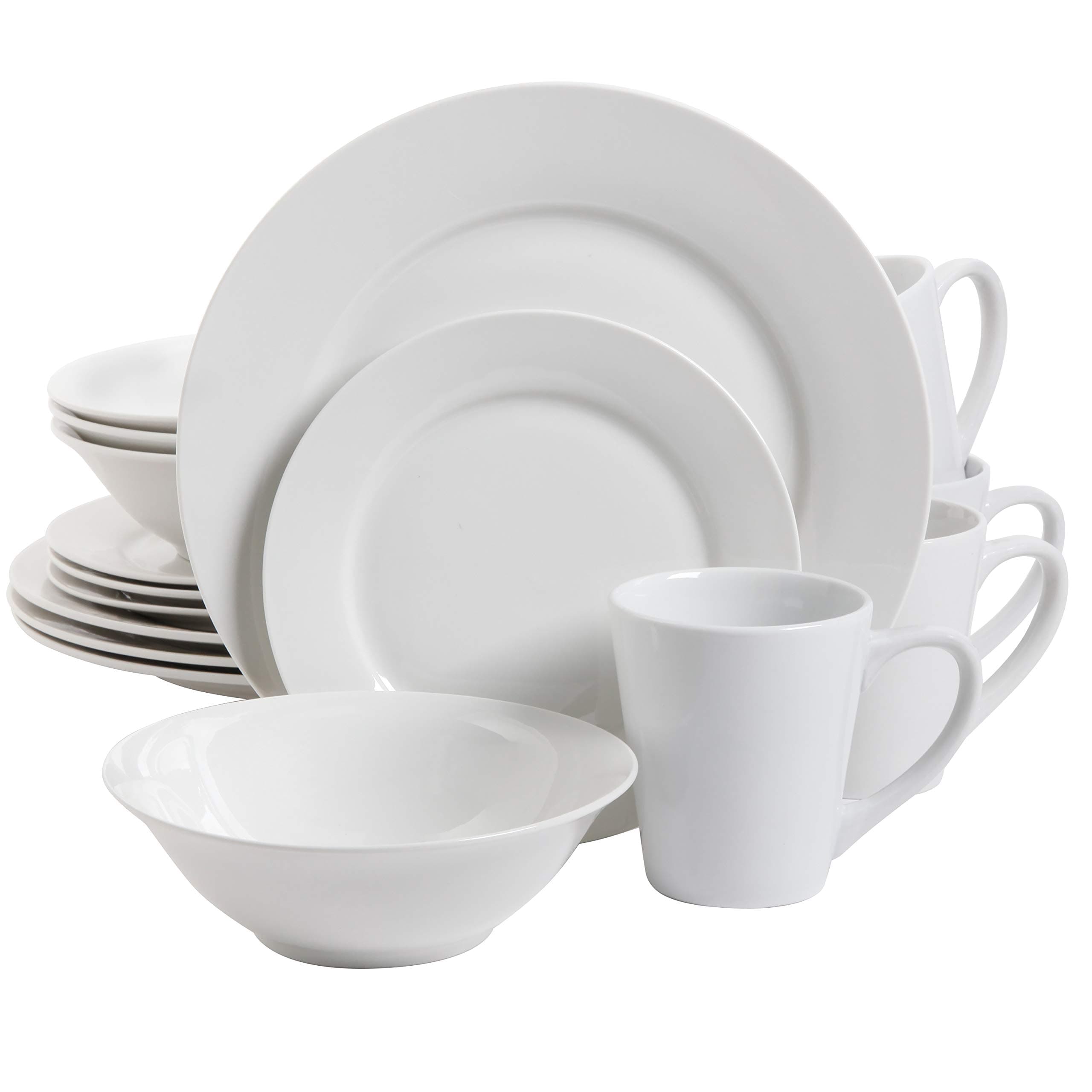 16 Piece Nobel Court Dinnerware Set, White