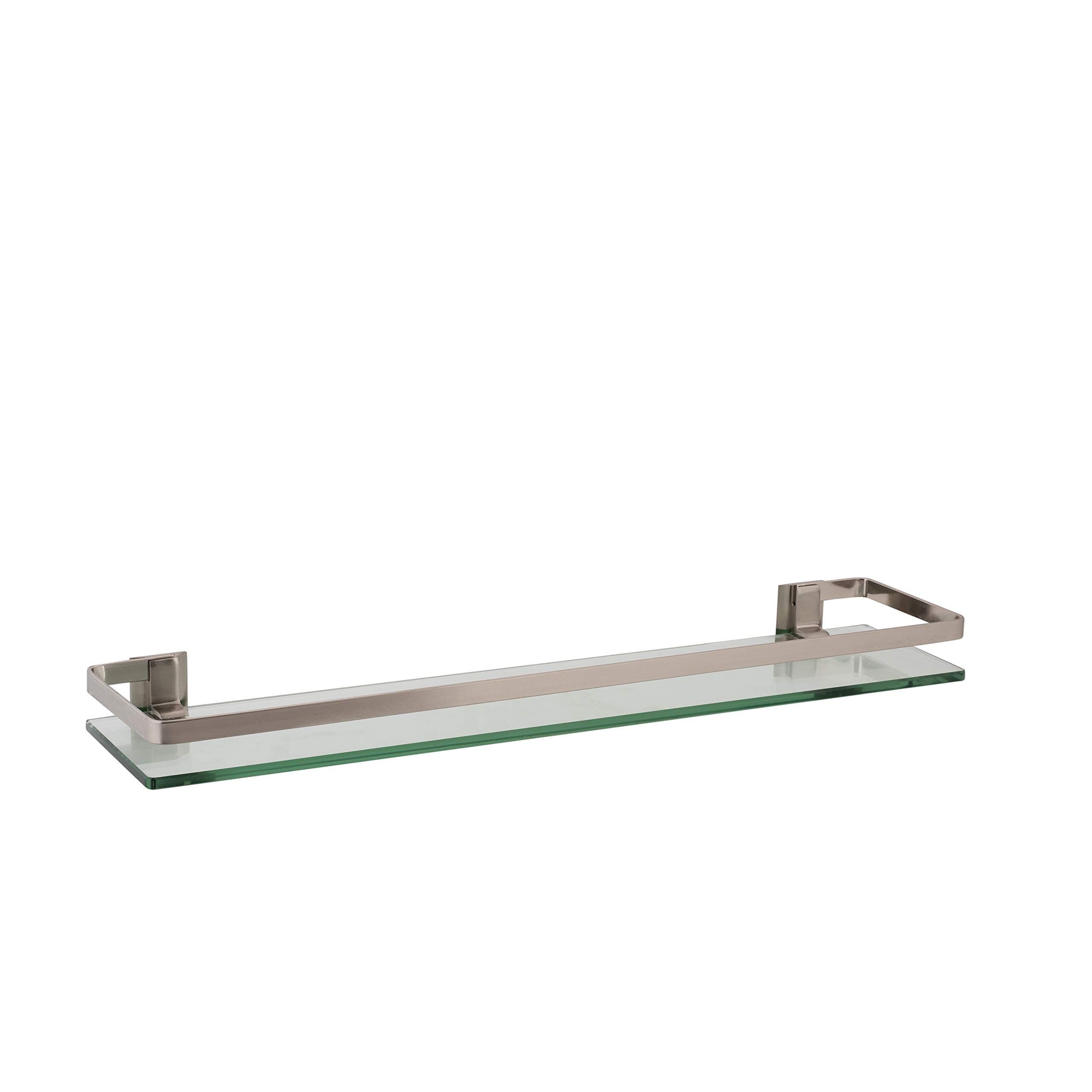 Glass Shelf with Nickel Mounts and Rail