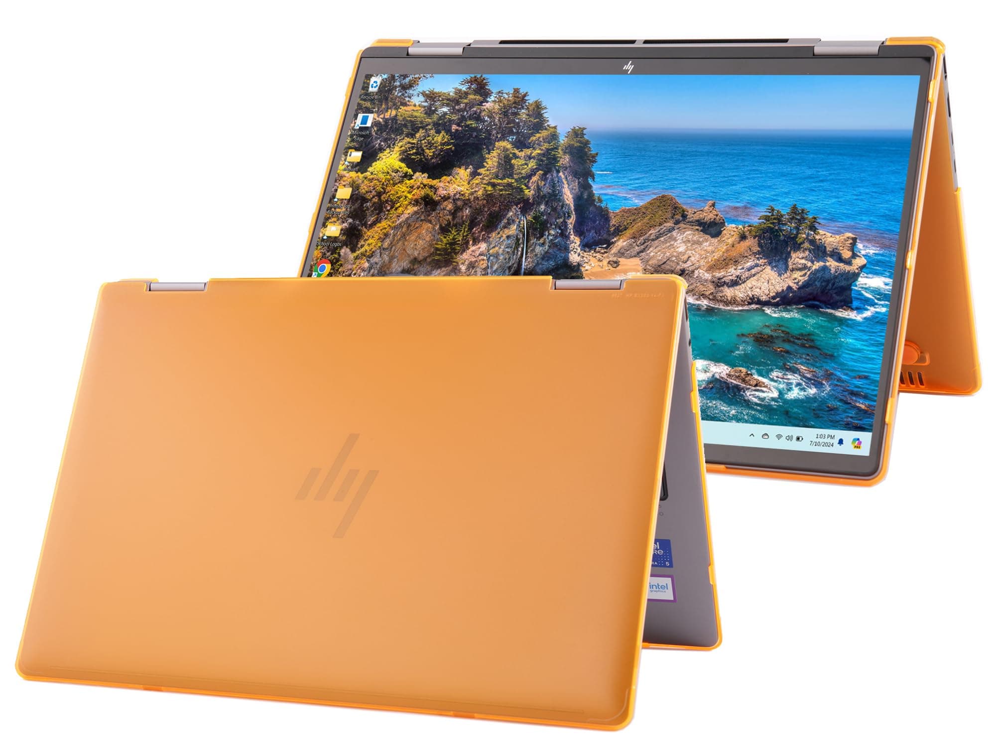 Hard Case ONLY Compatible for 2024~2025 14" HP Envy x360 14-FAxxxx / 14-FCxxxx 2in1 Convertible Laptop PC(NOT Fitting Any Other HP Models) - Orange