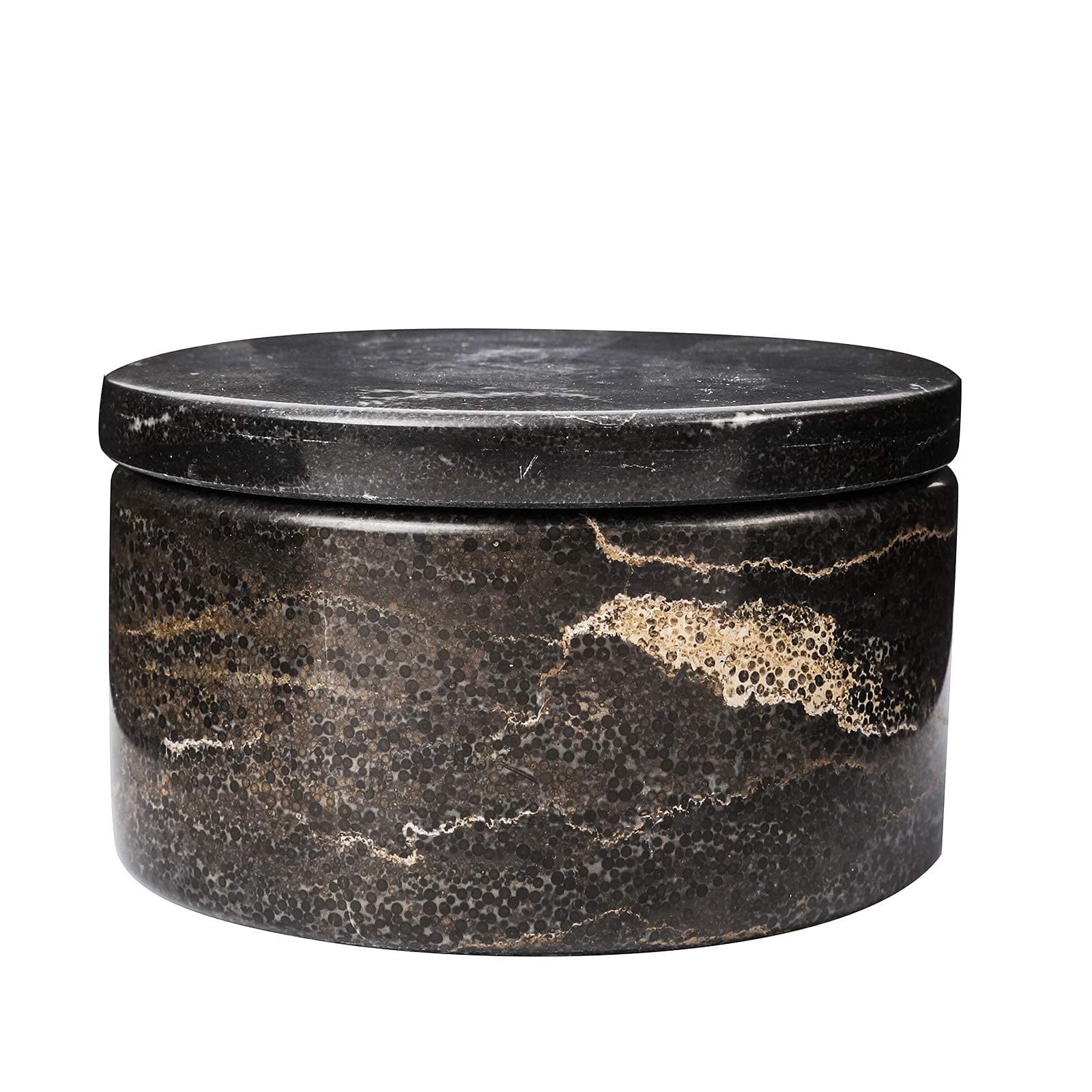 Marble Salt Box Salt Cellar with Lid 4 FL OZ Salt Holder Storage Container for Counter Salt Holder