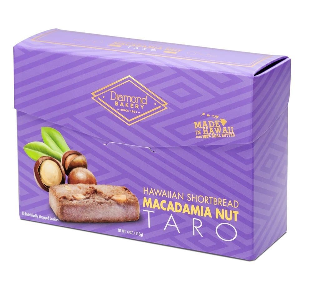 Premium Hawaiian Macadamia Nut Shortbread Cookies, Taro