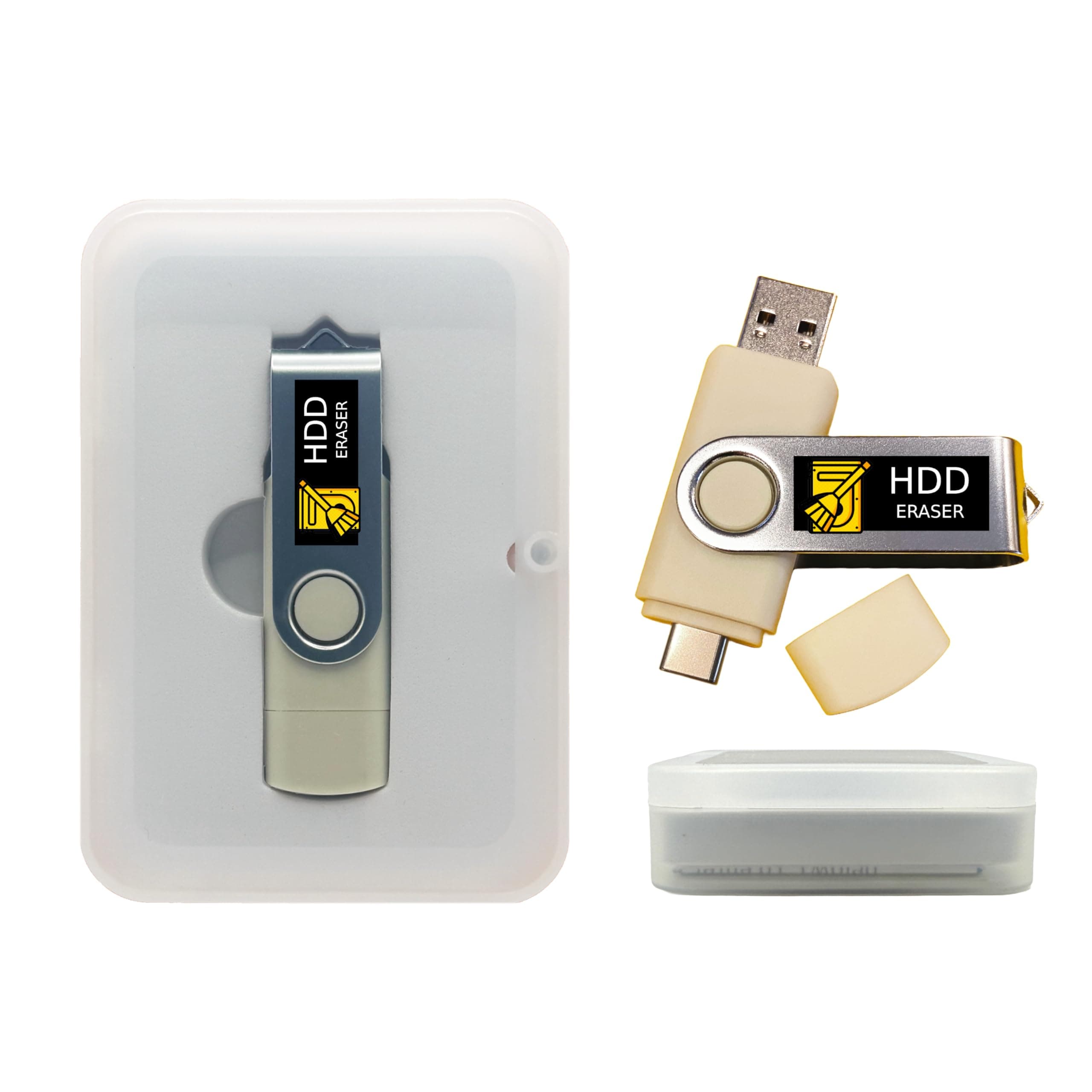 Hard Drive Eraser Bootable USB Flash Drive – Secure Disk Wipe Utility for PC | Permanently Delete Data to DOD 5220.22-M Standard – Safe for HDD & SSD